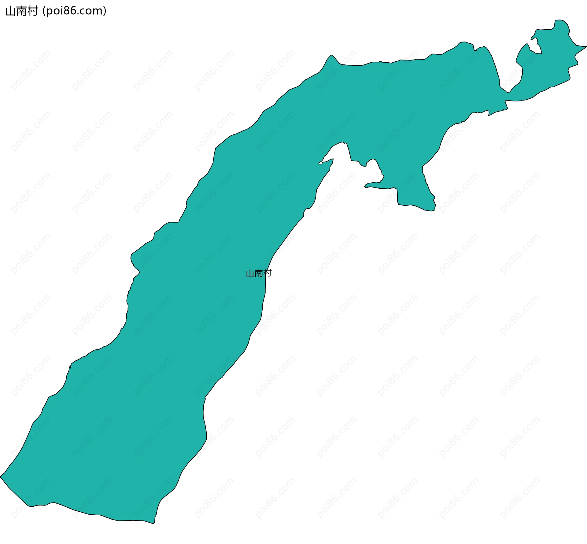 山南村边界地图