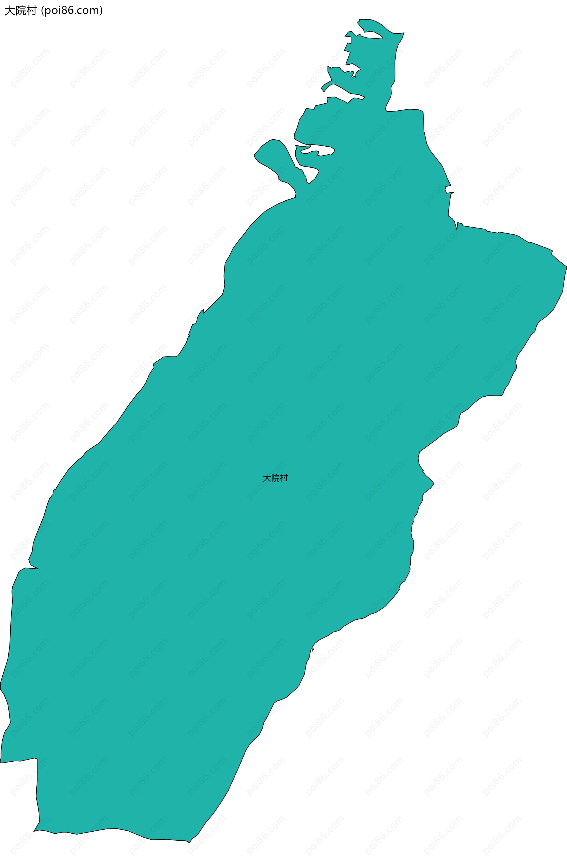 大院村边界地图