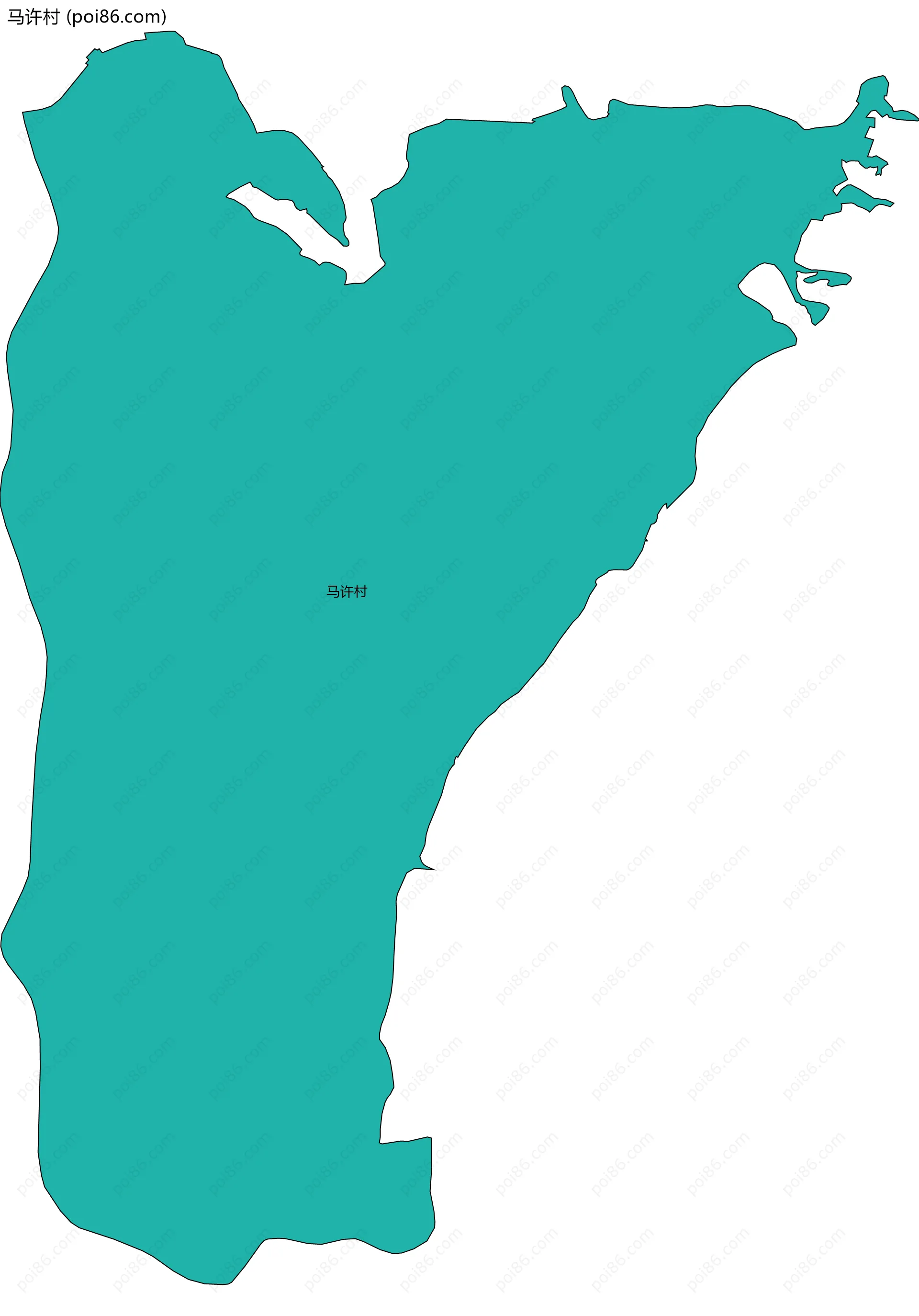 马许村边界地图