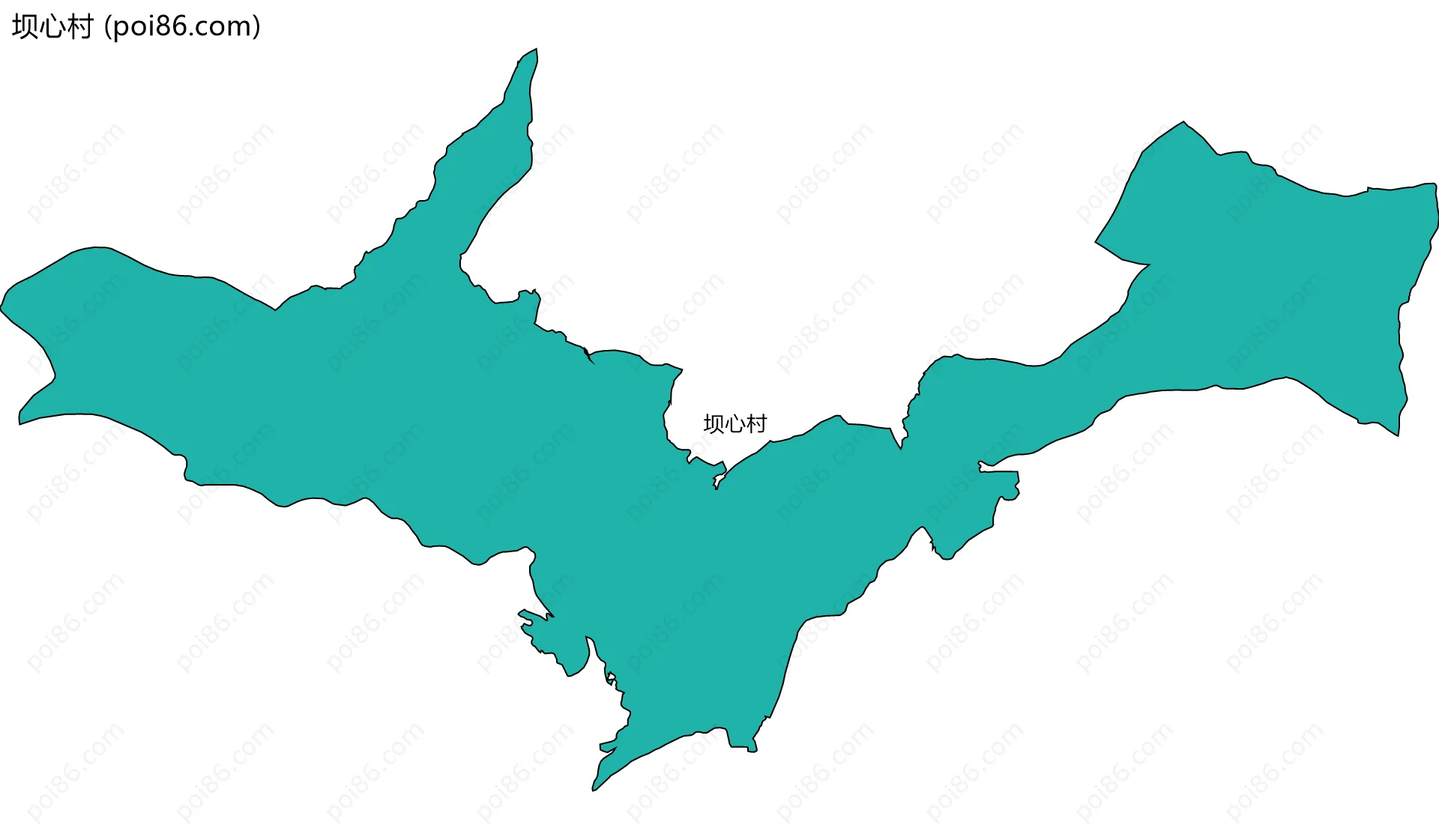 坝心村边界地图