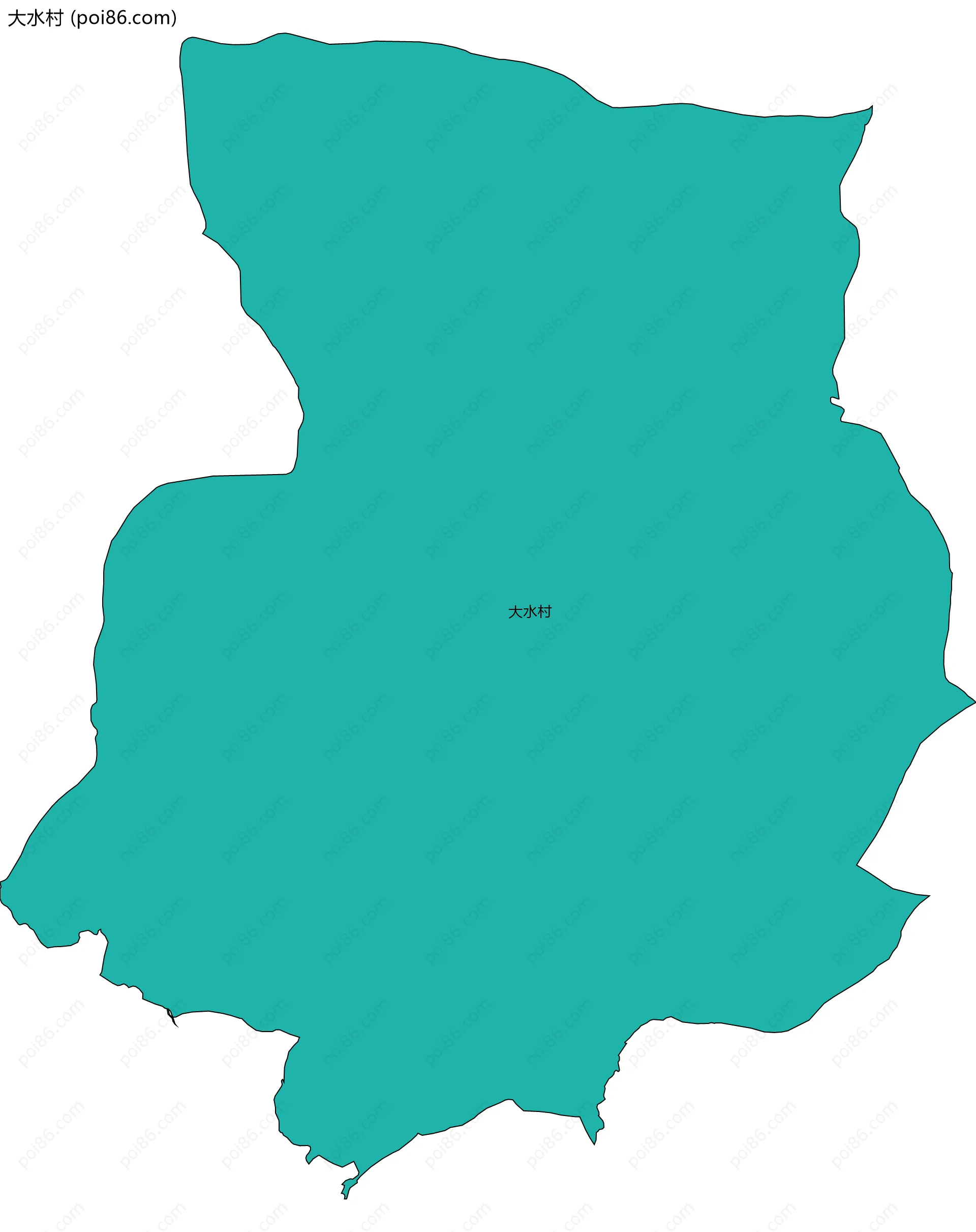大水村边界地图