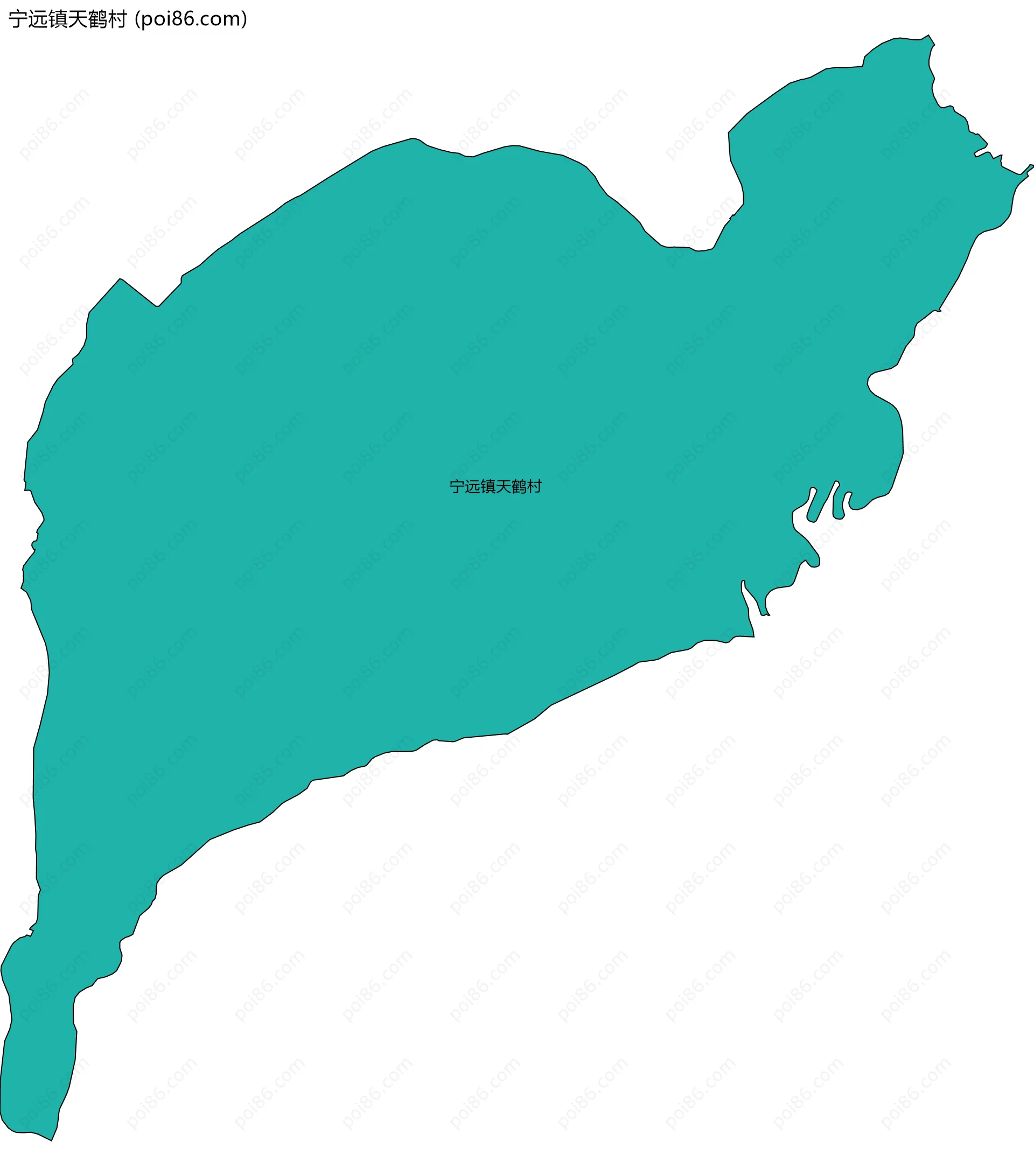 宁远镇天鹤村边界地图