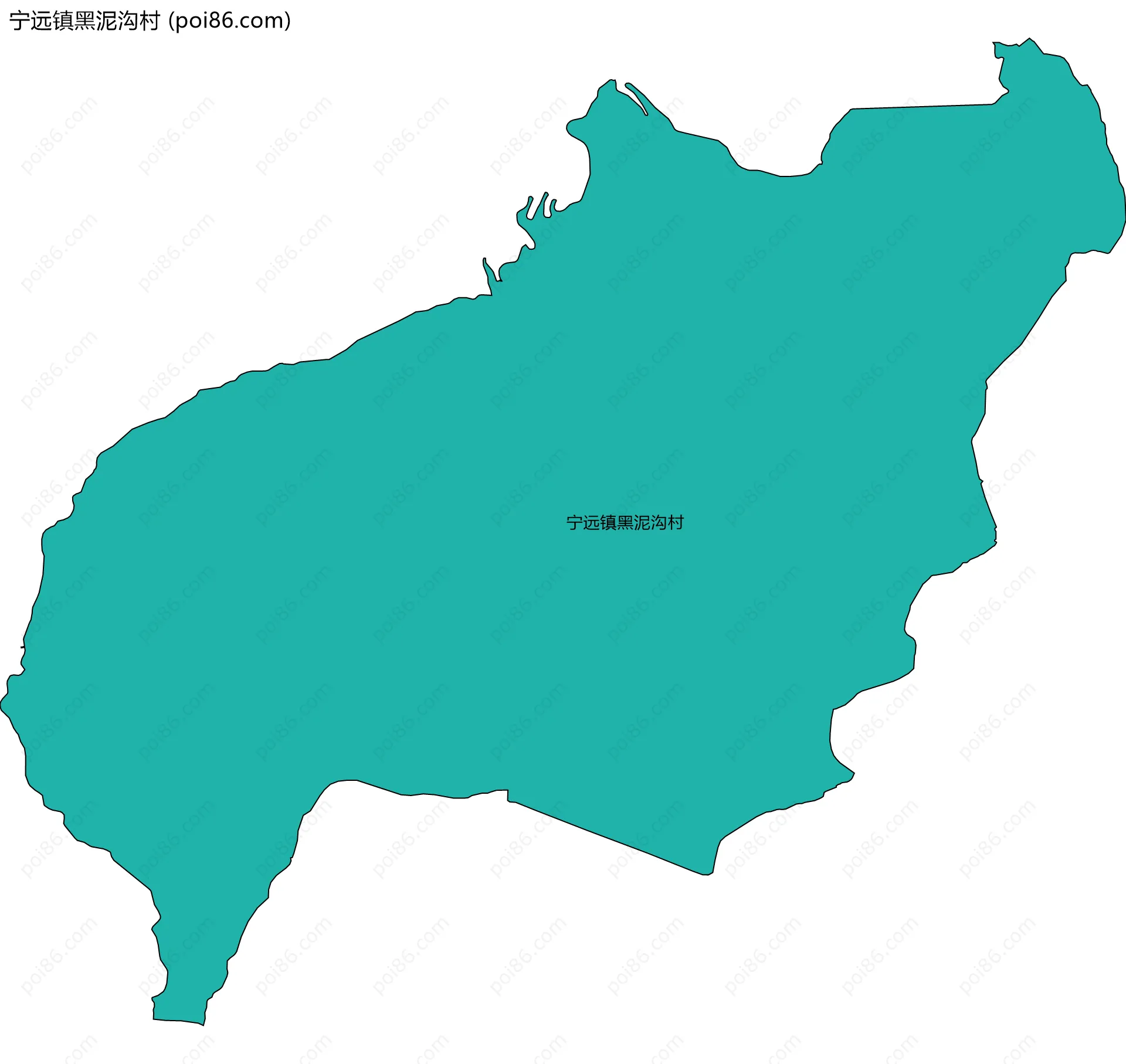 宁远镇黑泥沟村边界地图