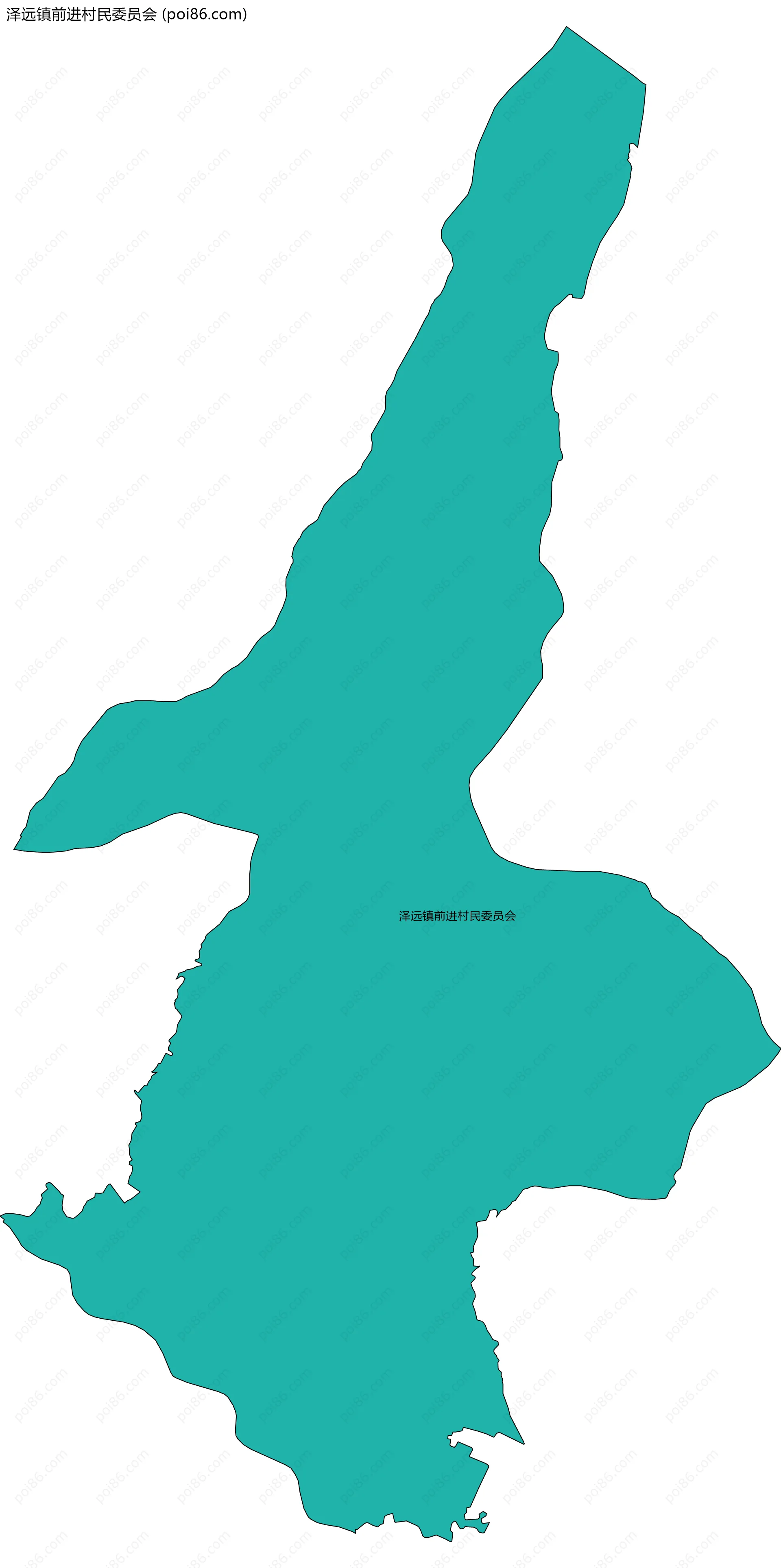 泽远镇前进村民委员会边界地图