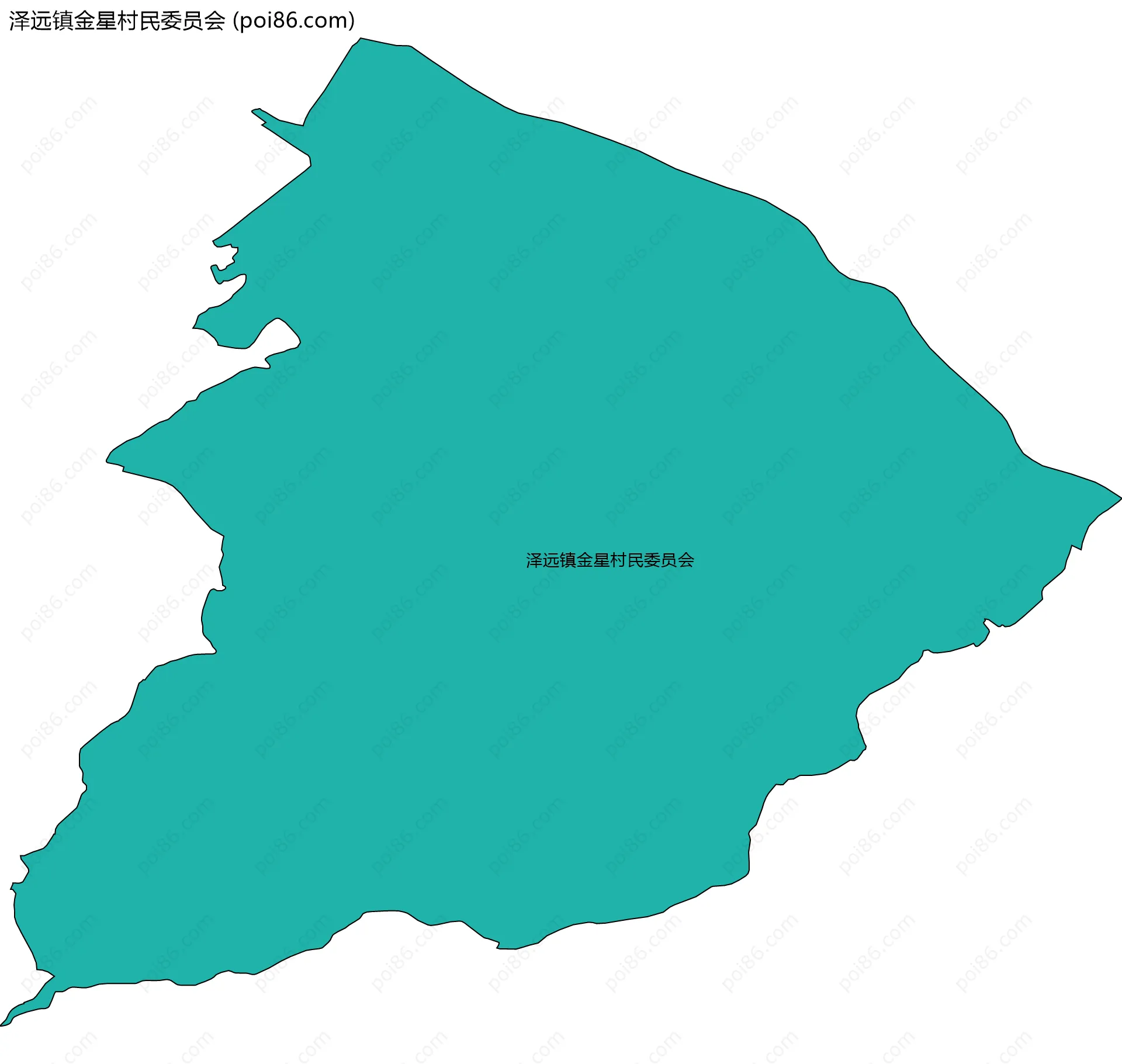 泽远镇金星村民委员会边界地图