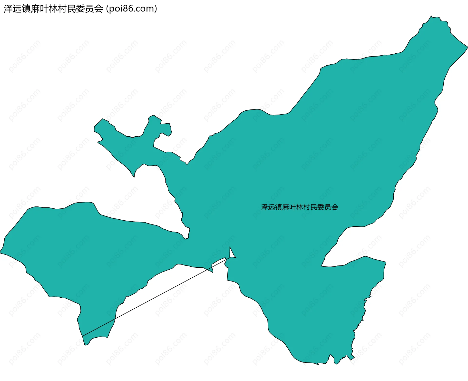 泽远镇麻叶林村民委员会边界地图