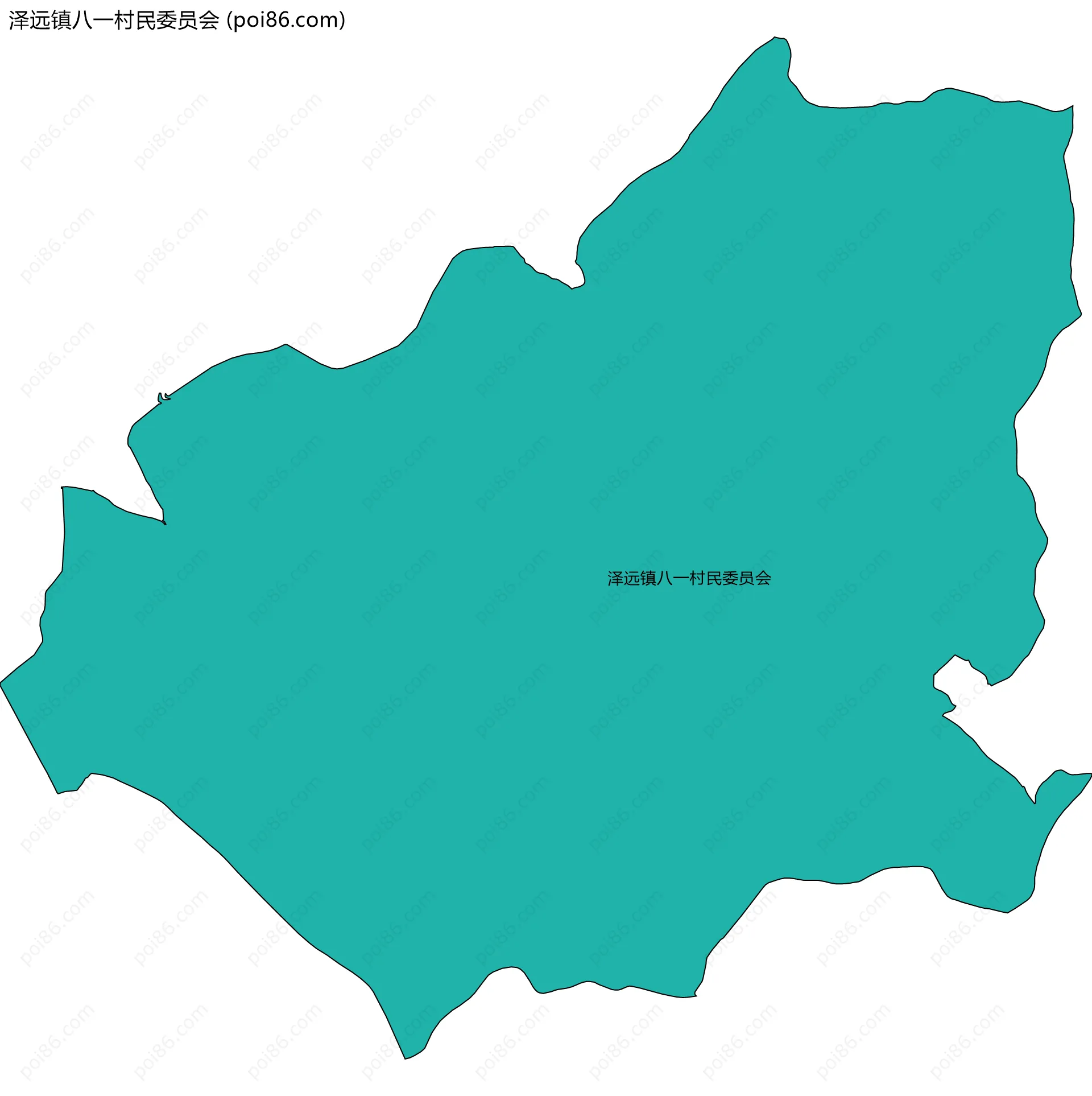 泽远镇八一村民委员会边界地图