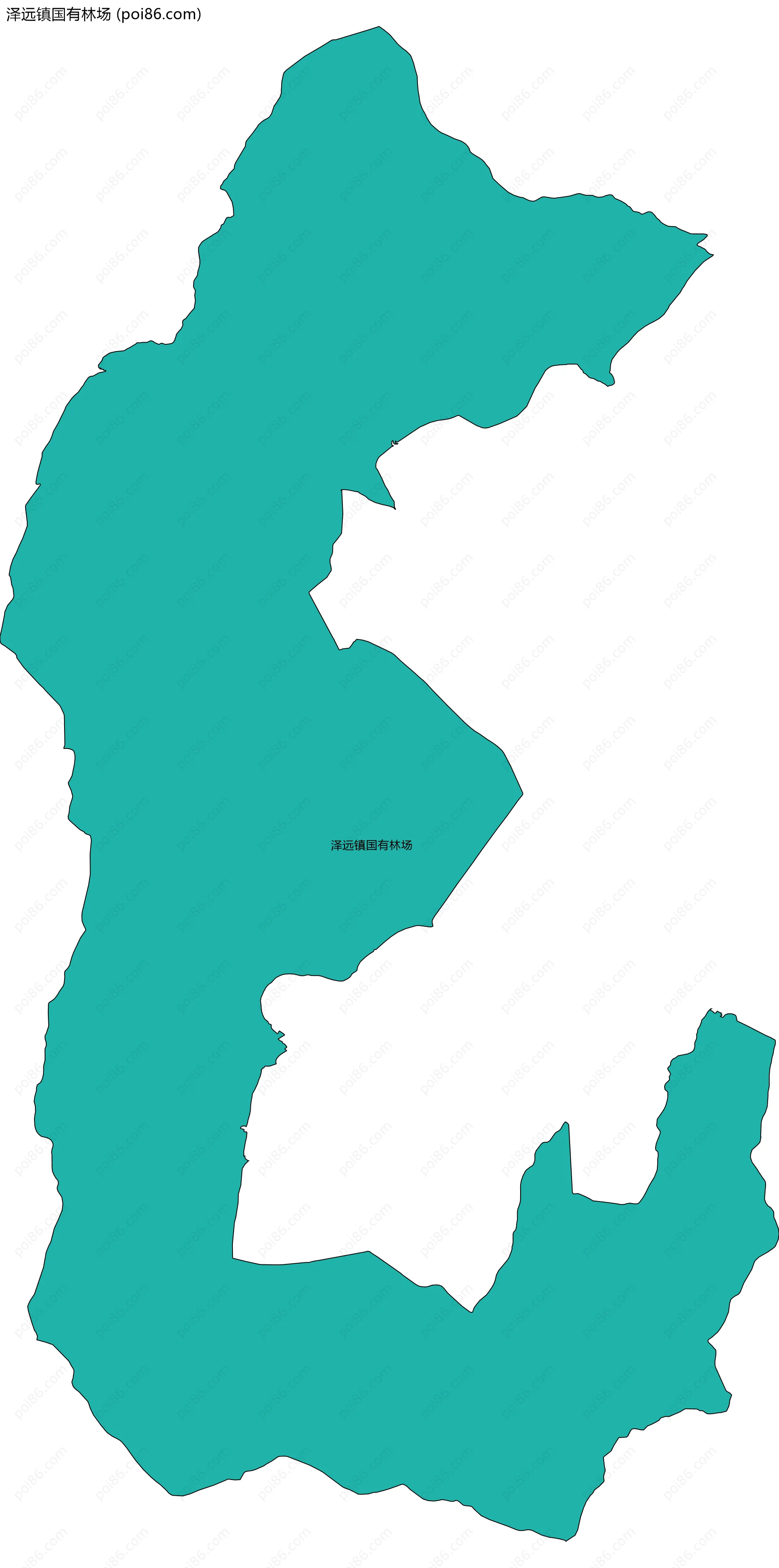 泽远镇国有林场边界地图