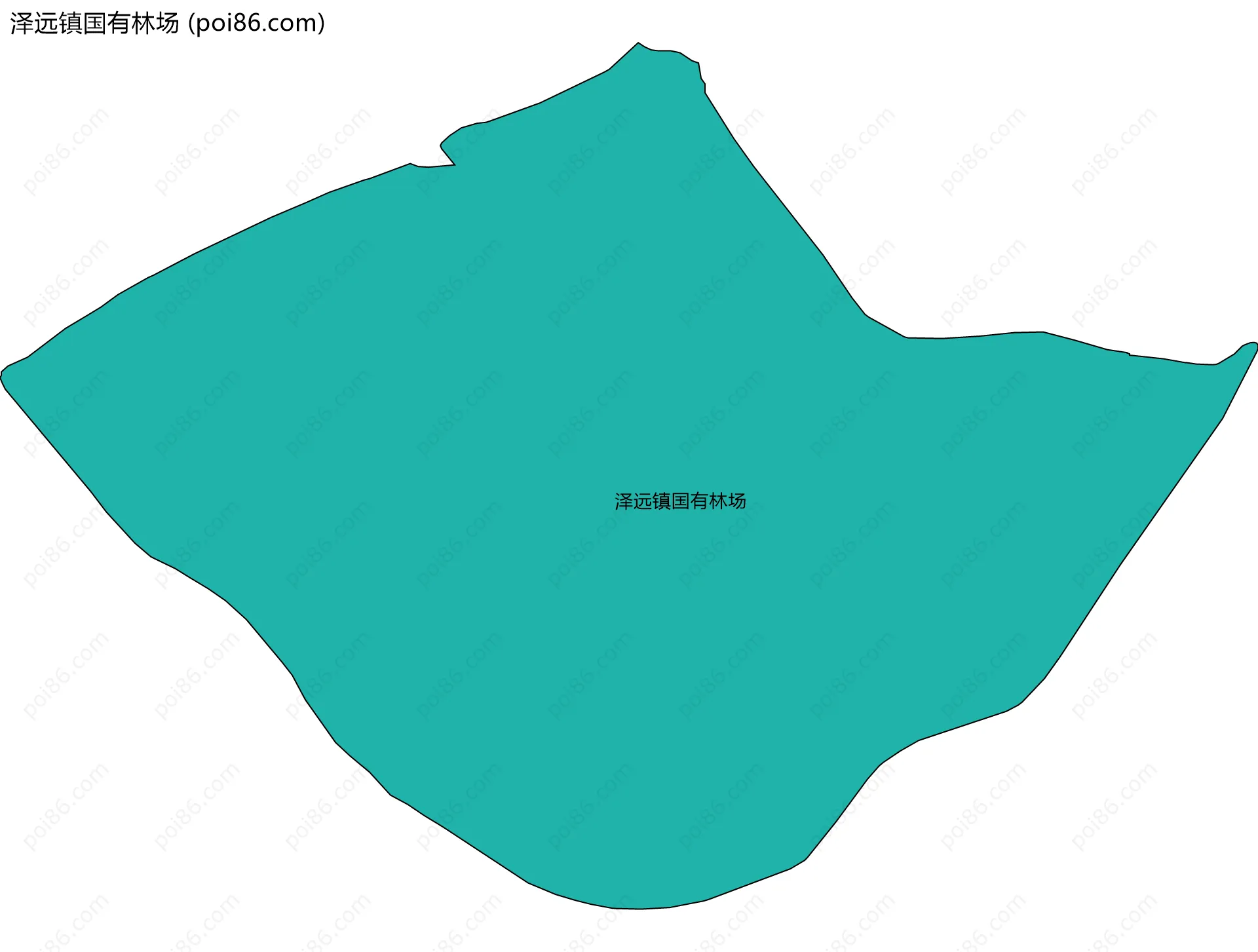 泽远镇国有林场边界地图