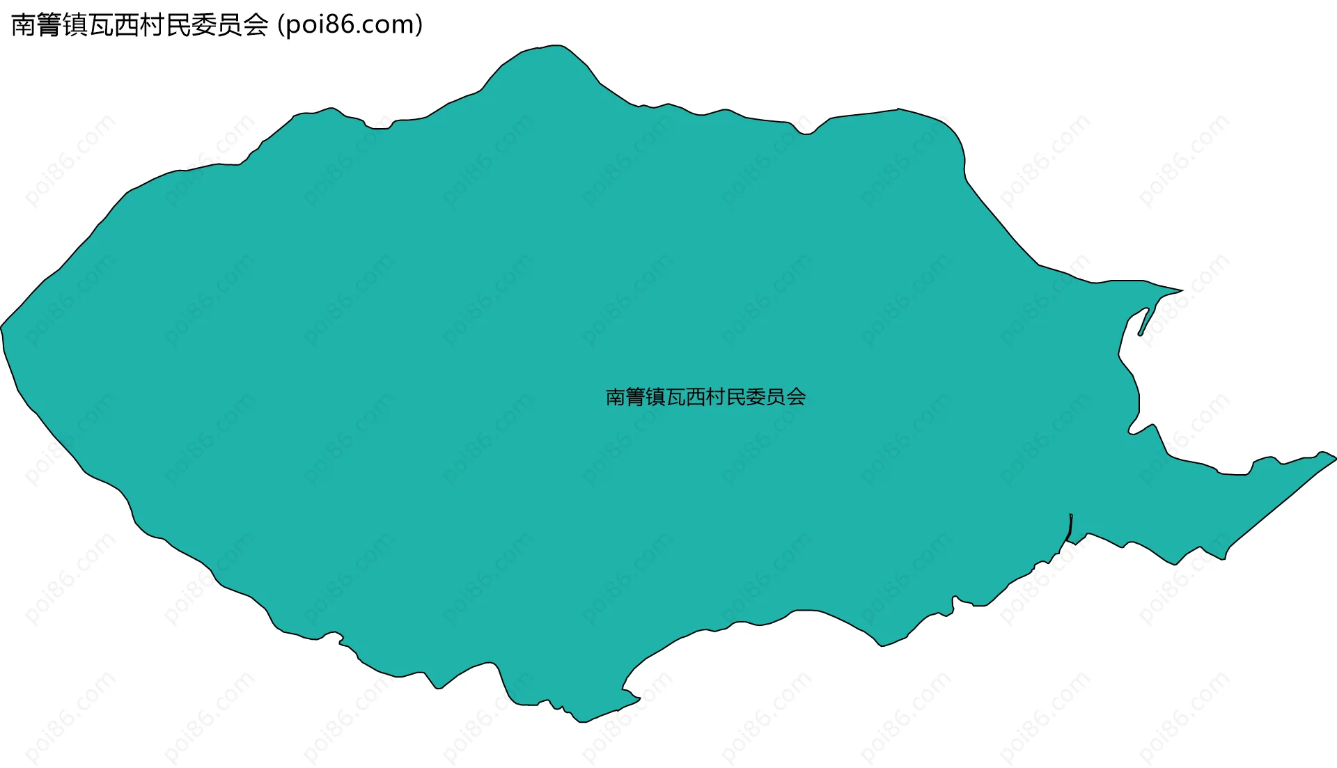 南箐镇瓦西村民委员会边界地图