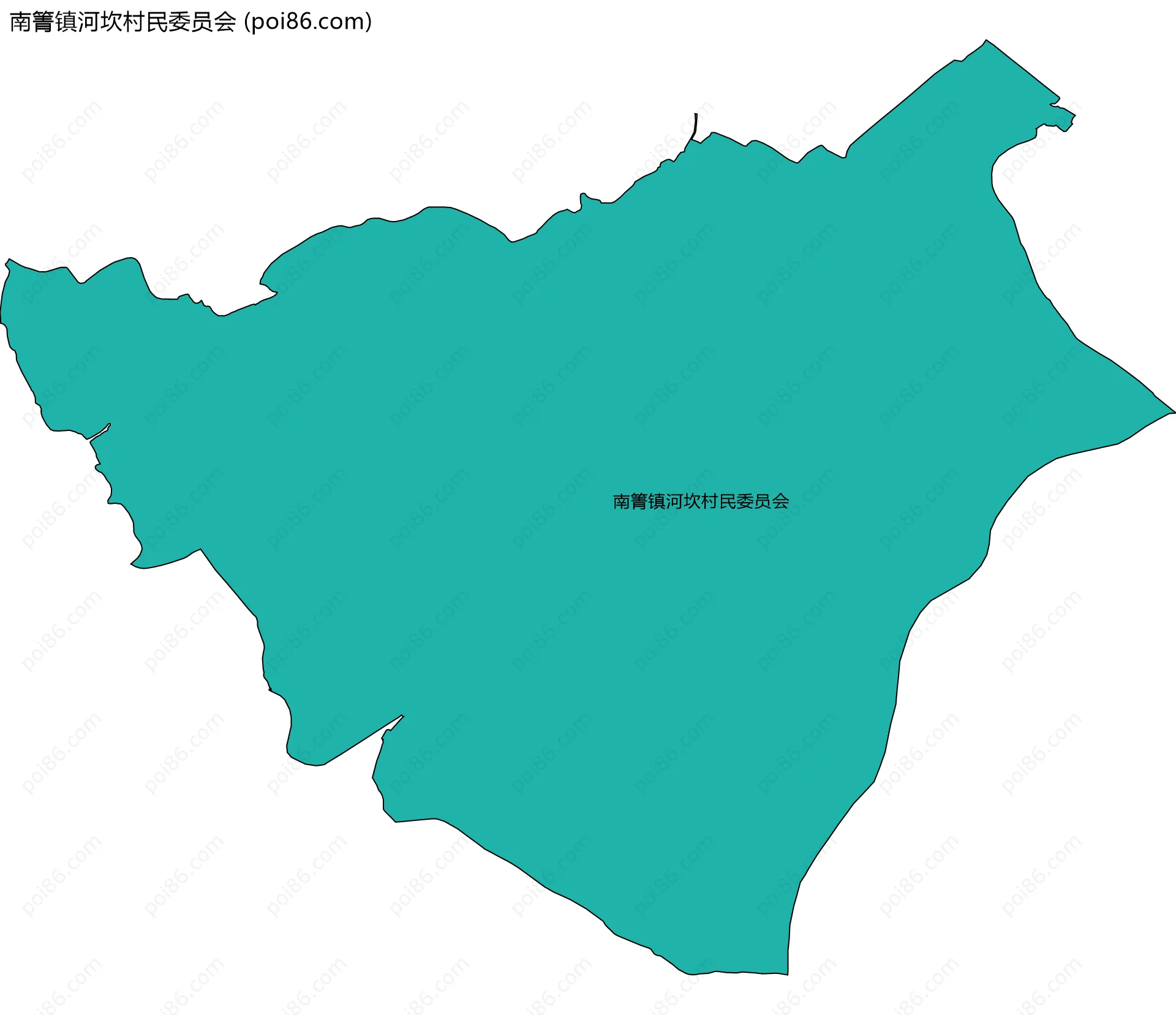 南箐镇河坎村民委员会边界地图