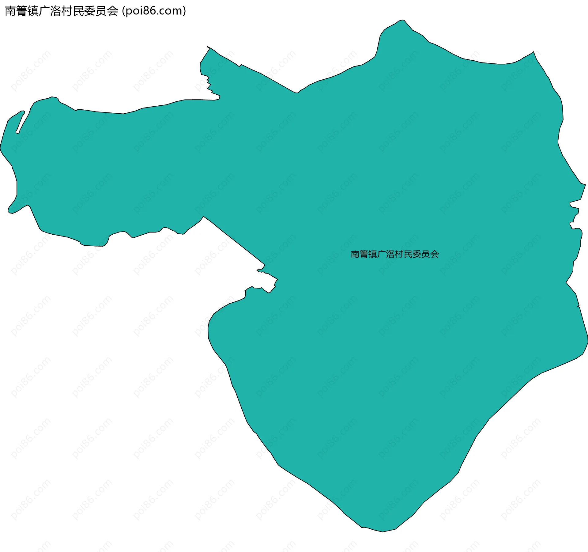 南箐镇广洛村民委员会边界地图