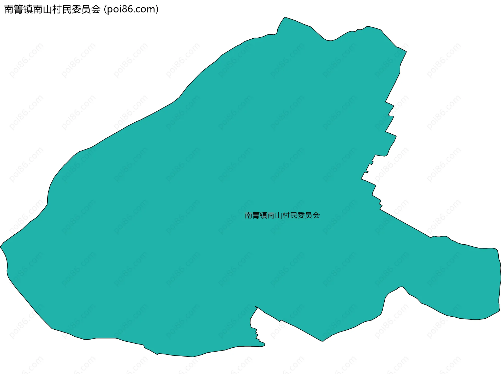 南箐镇南山村民委员会边界地图