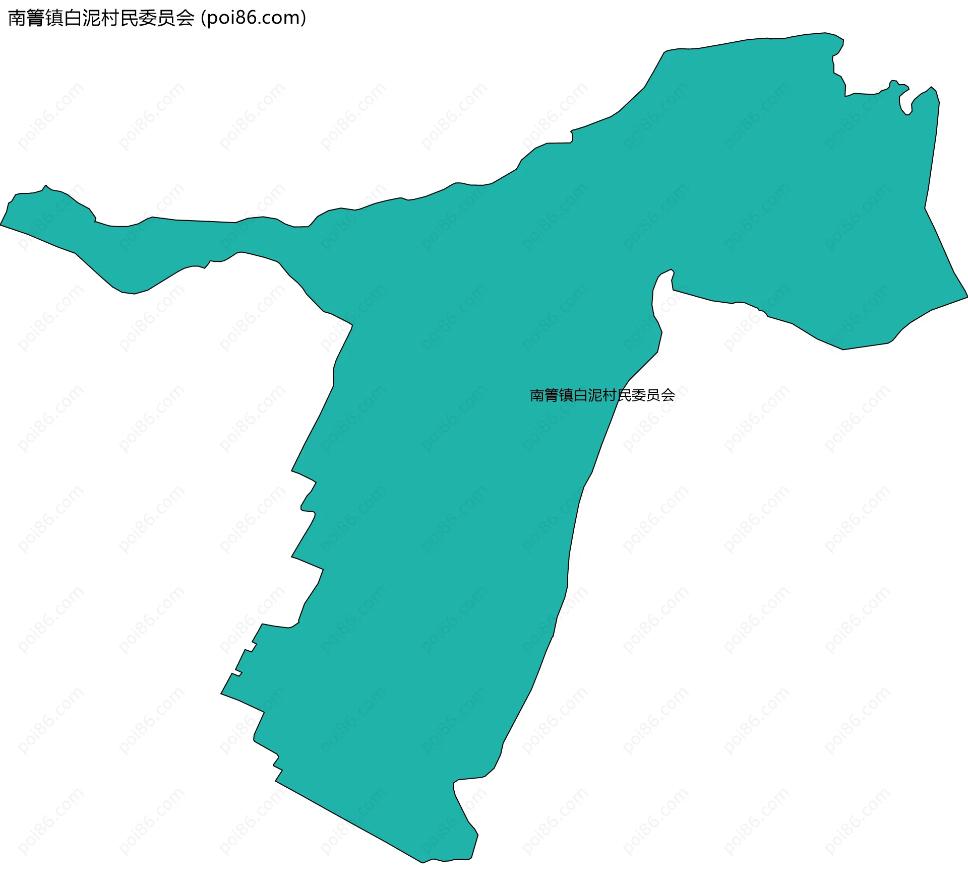 南箐镇白泥村民委员会边界地图