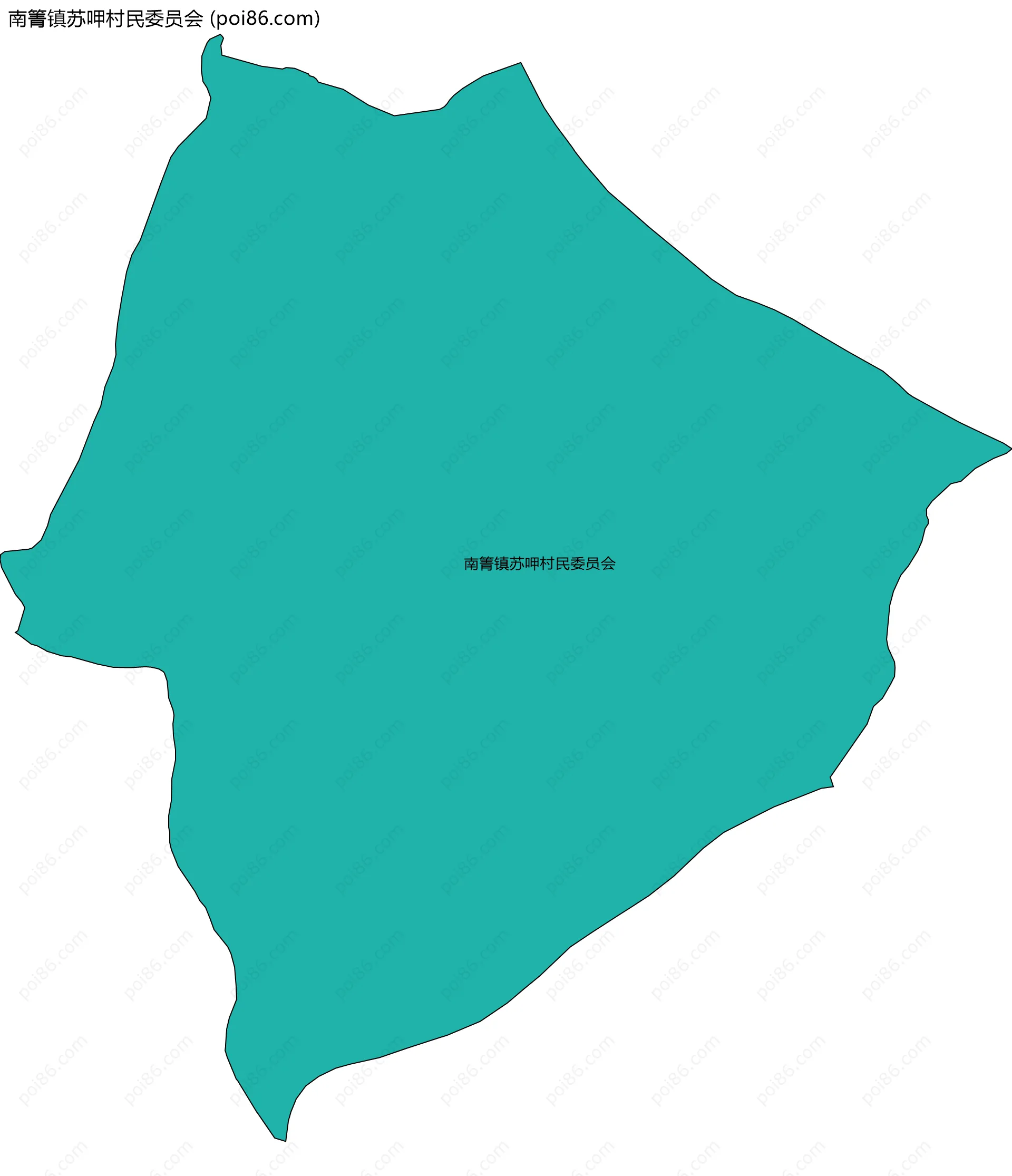 南箐镇苏呷村民委员会边界地图