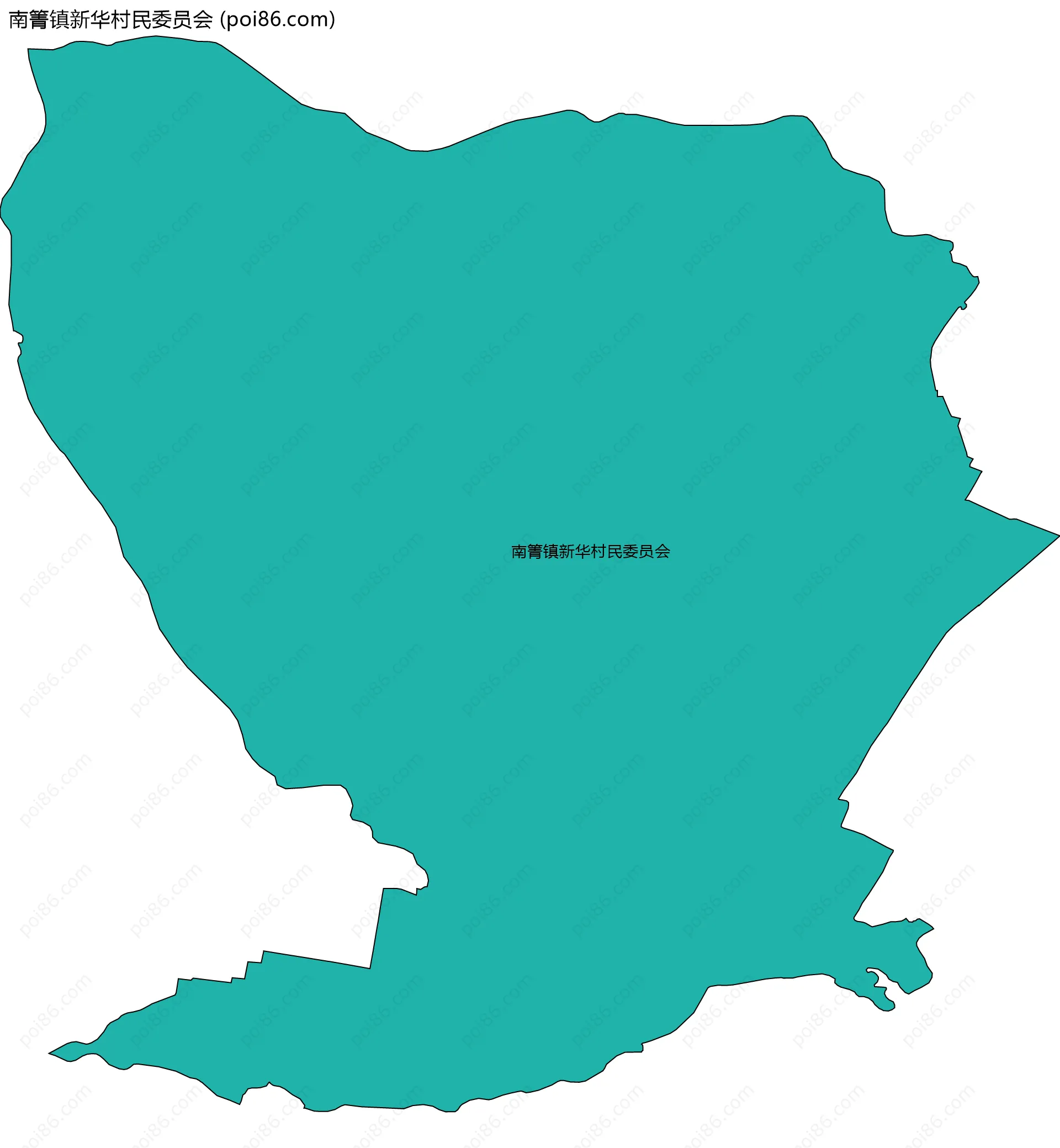 南箐镇新华村民委员会边界地图