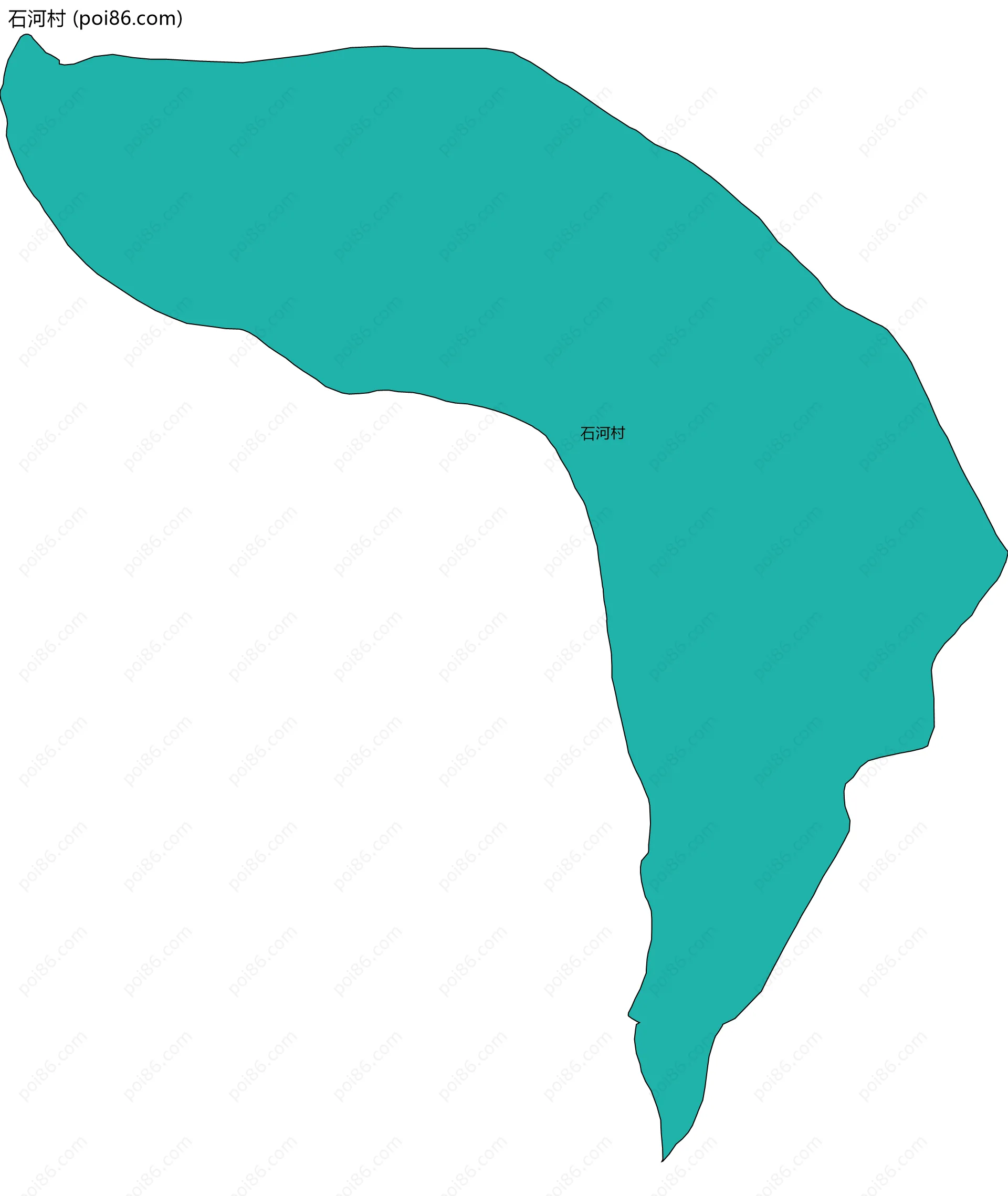 石河村边界地图