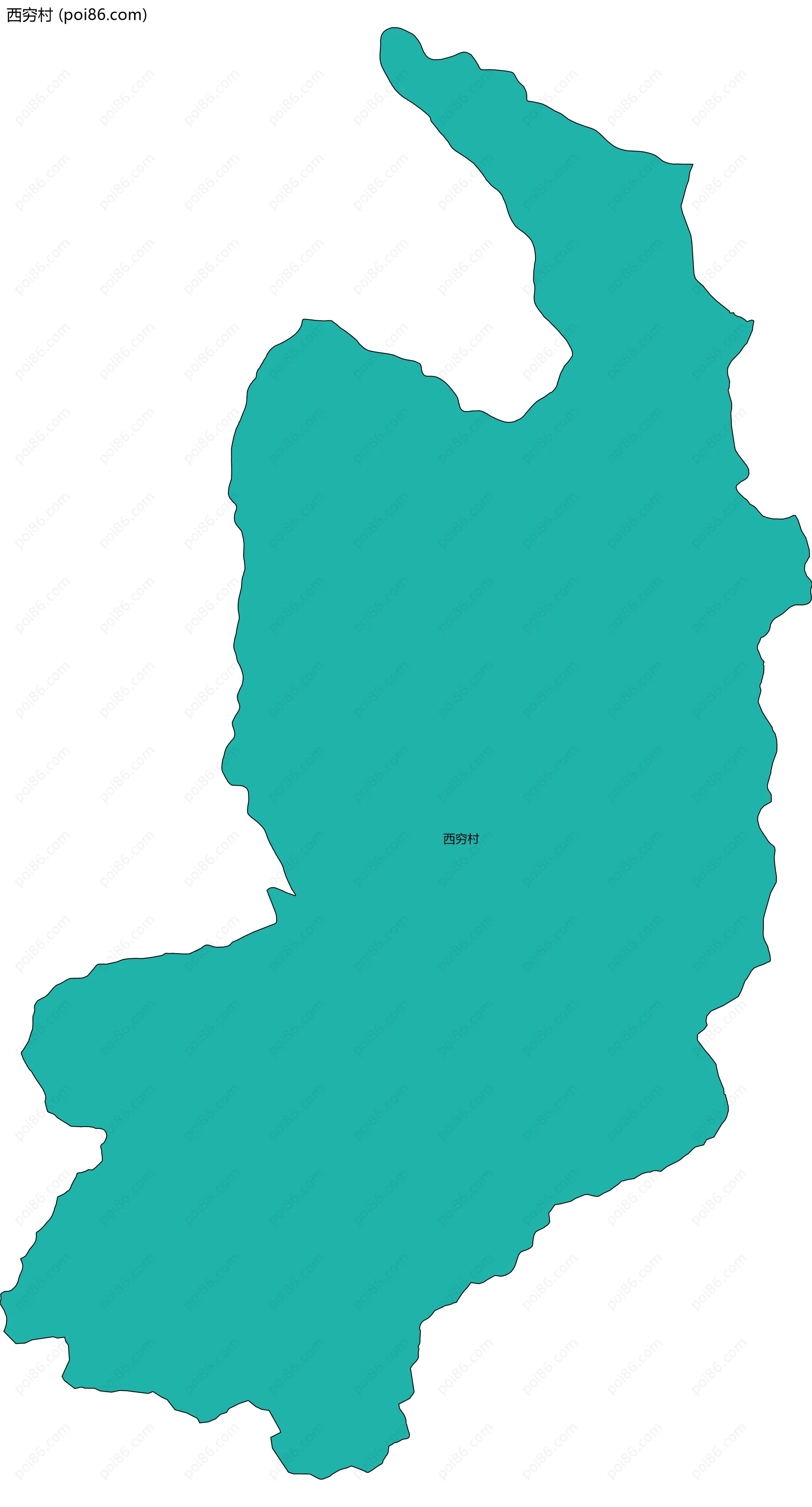 西穷村边界地图