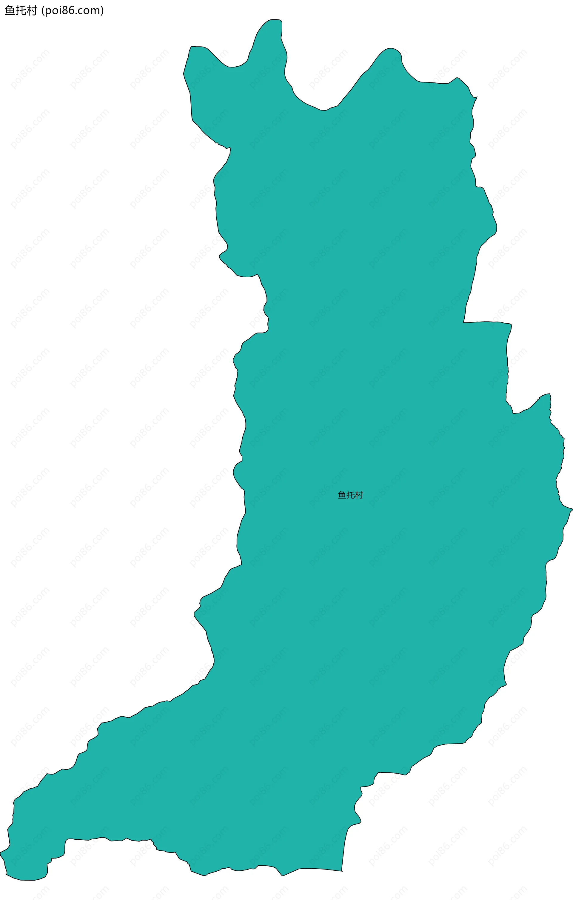 鱼托村边界地图