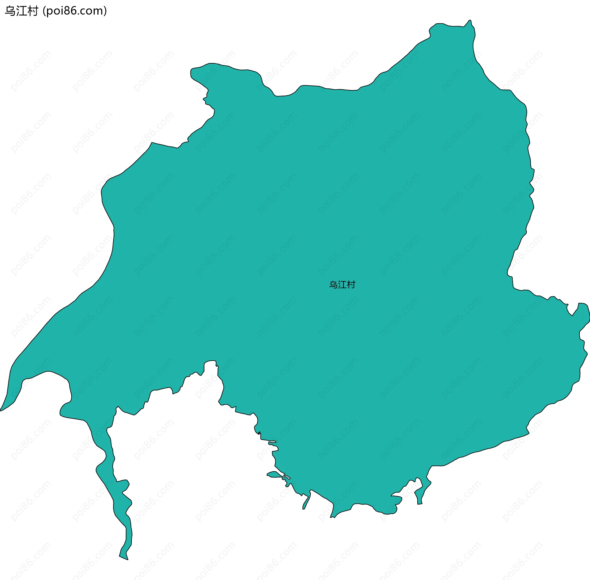 乌江村边界地图