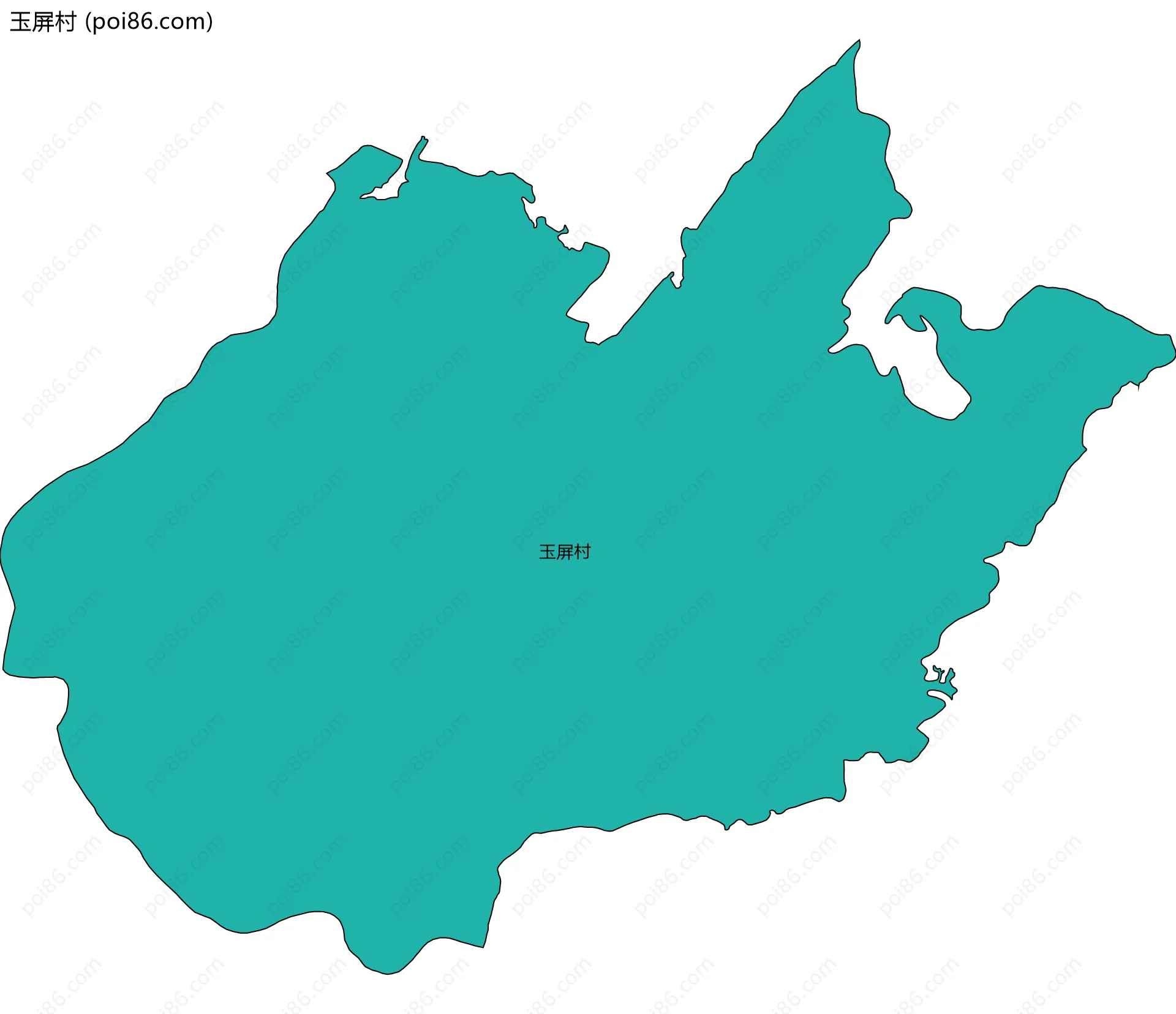 玉屏村边界地图