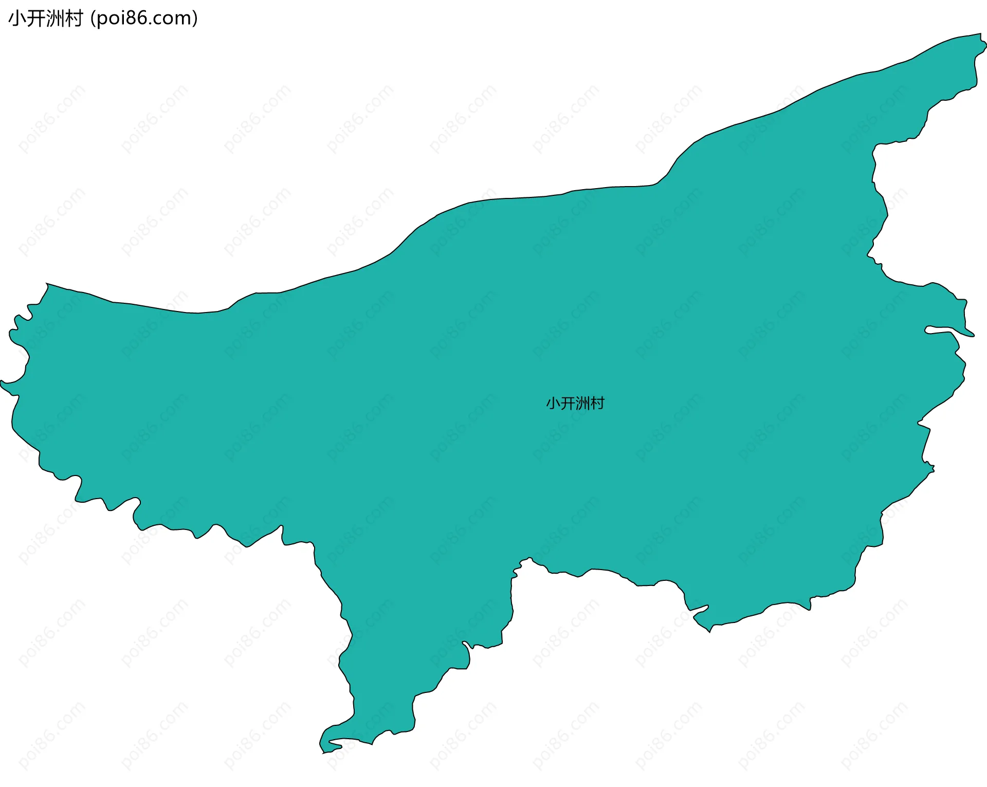 小开洲村边界地图