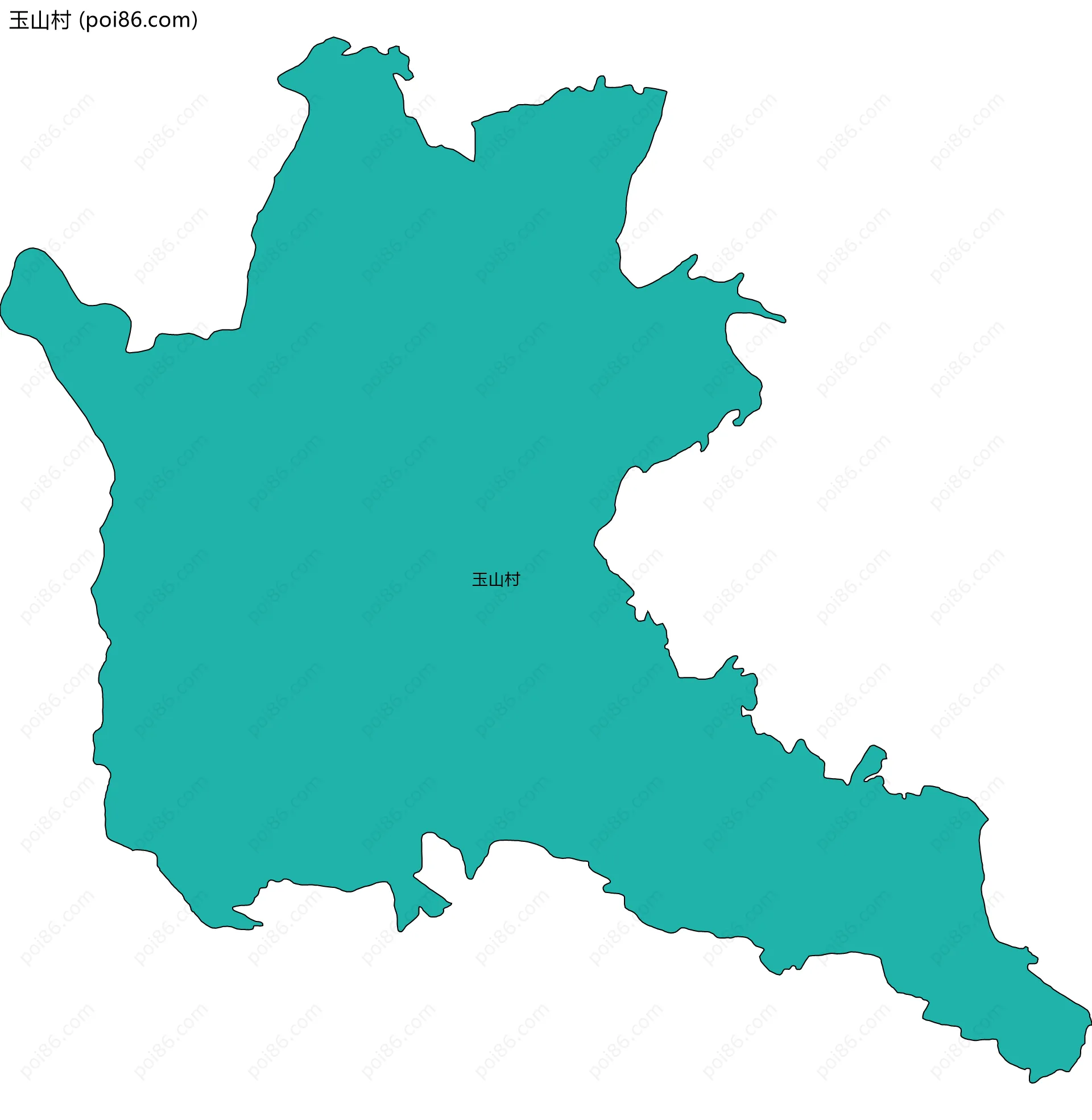 玉山村边界地图