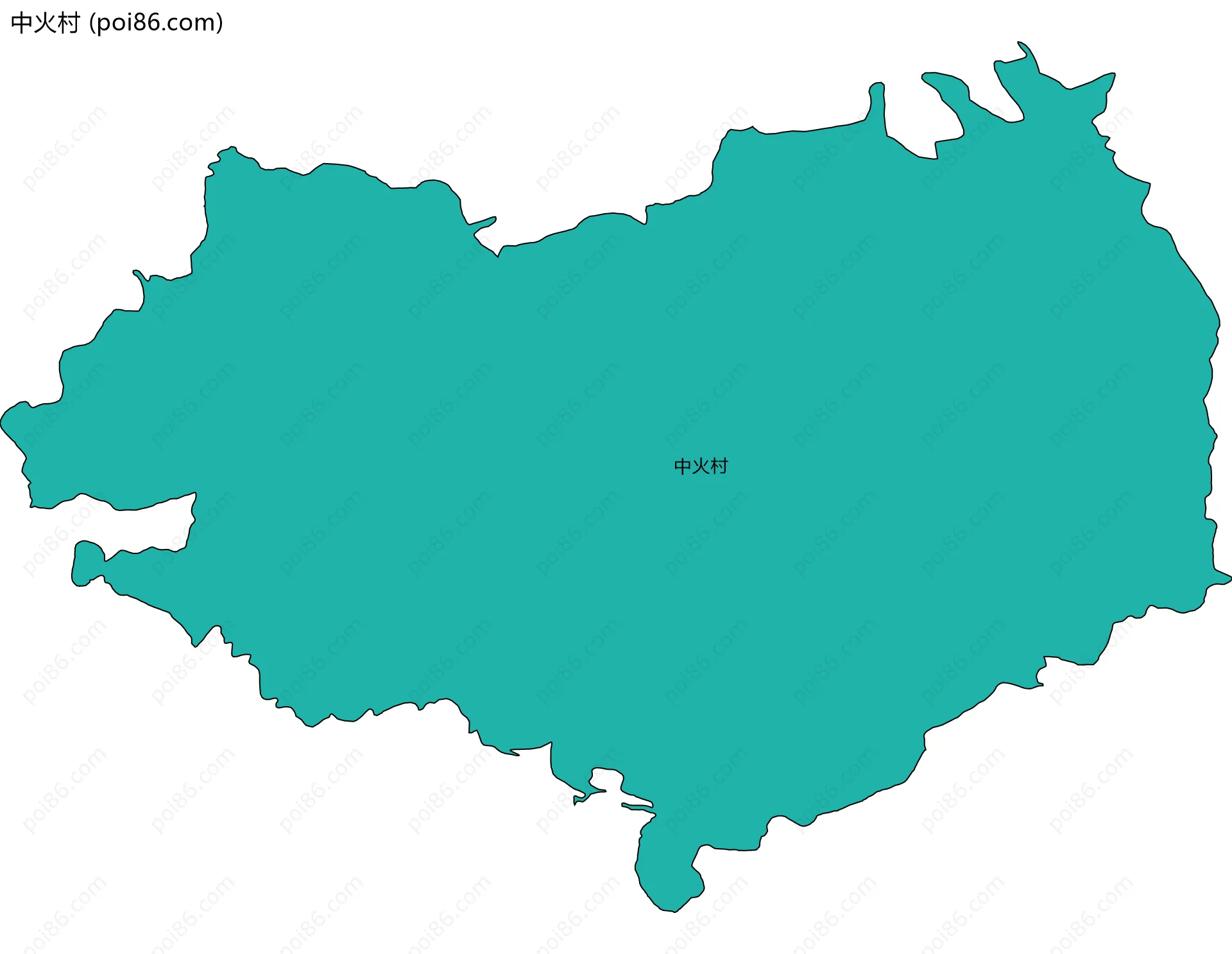 中火村边界地图