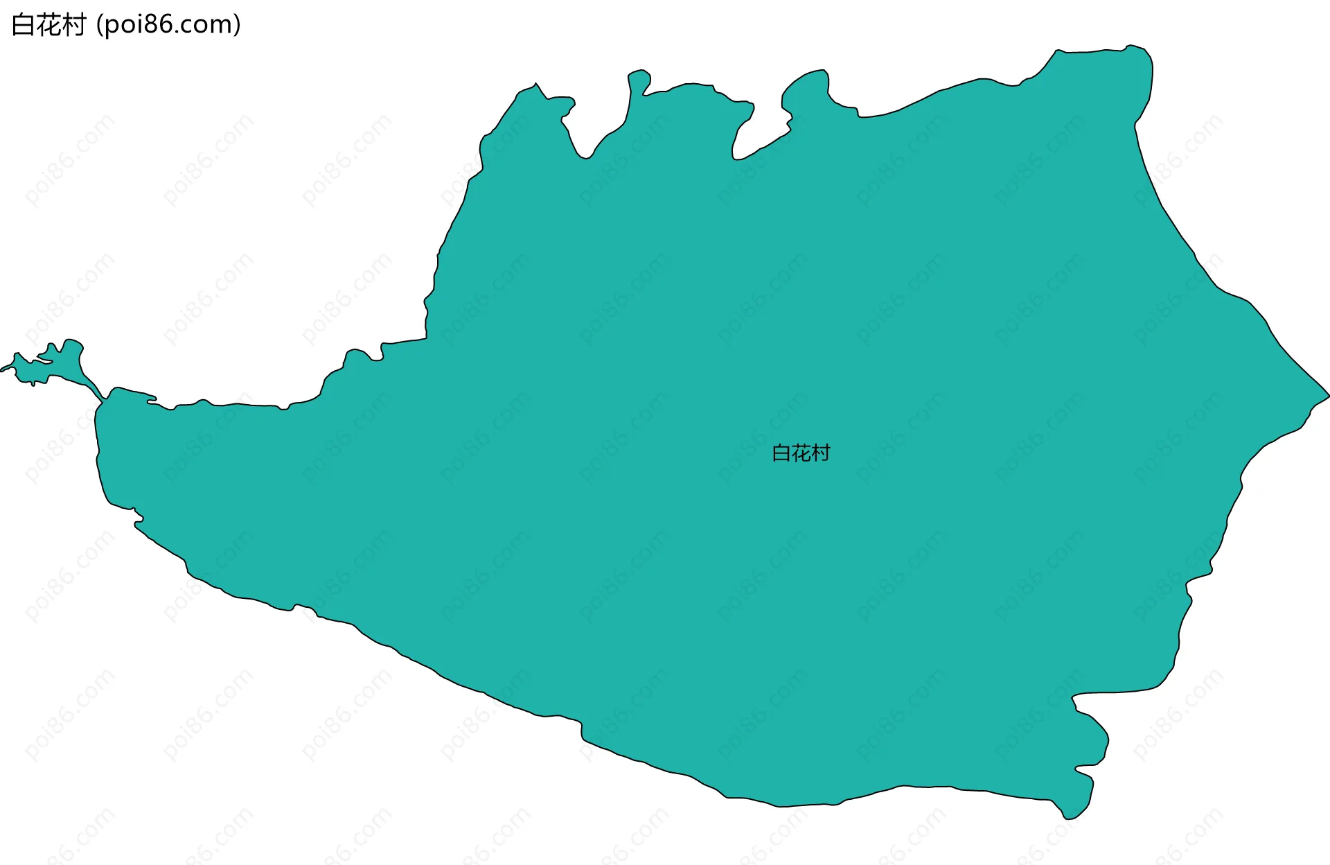 白花村边界地图