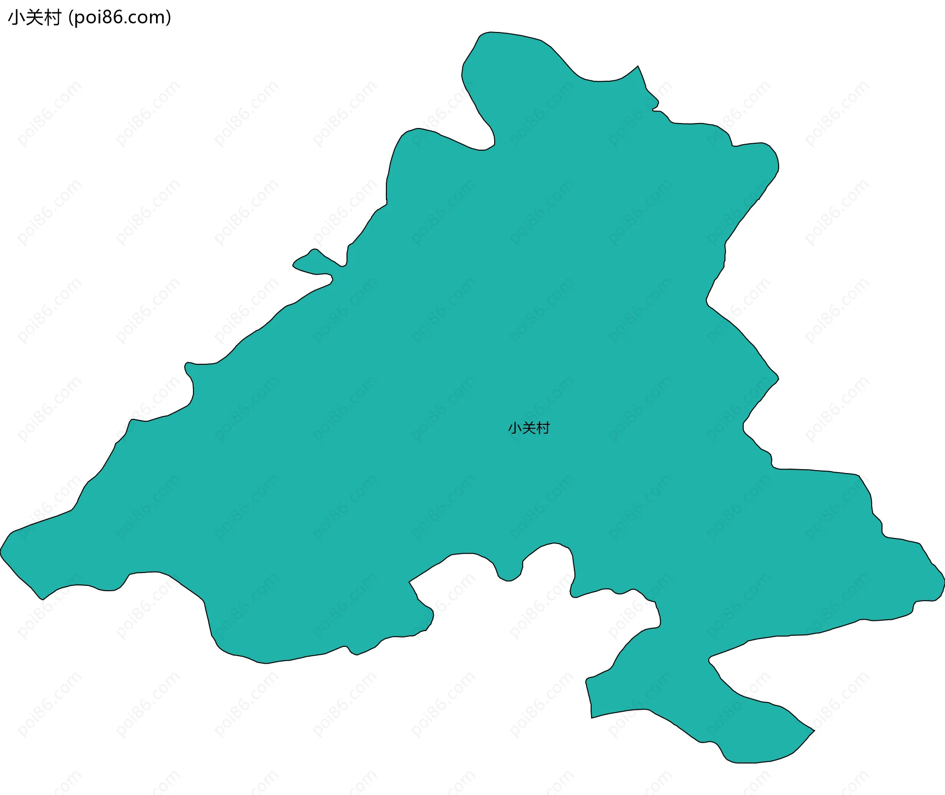 小关村边界地图