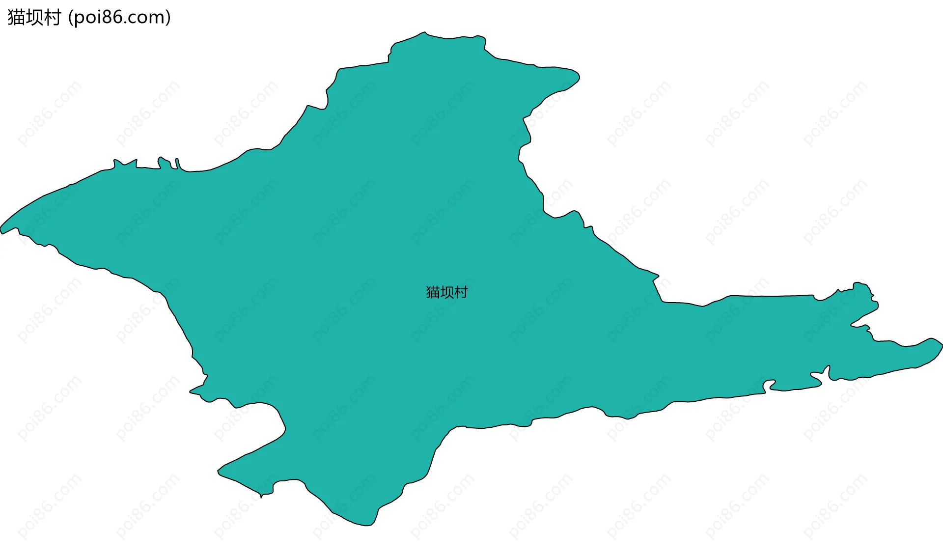 猫坝村边界地图