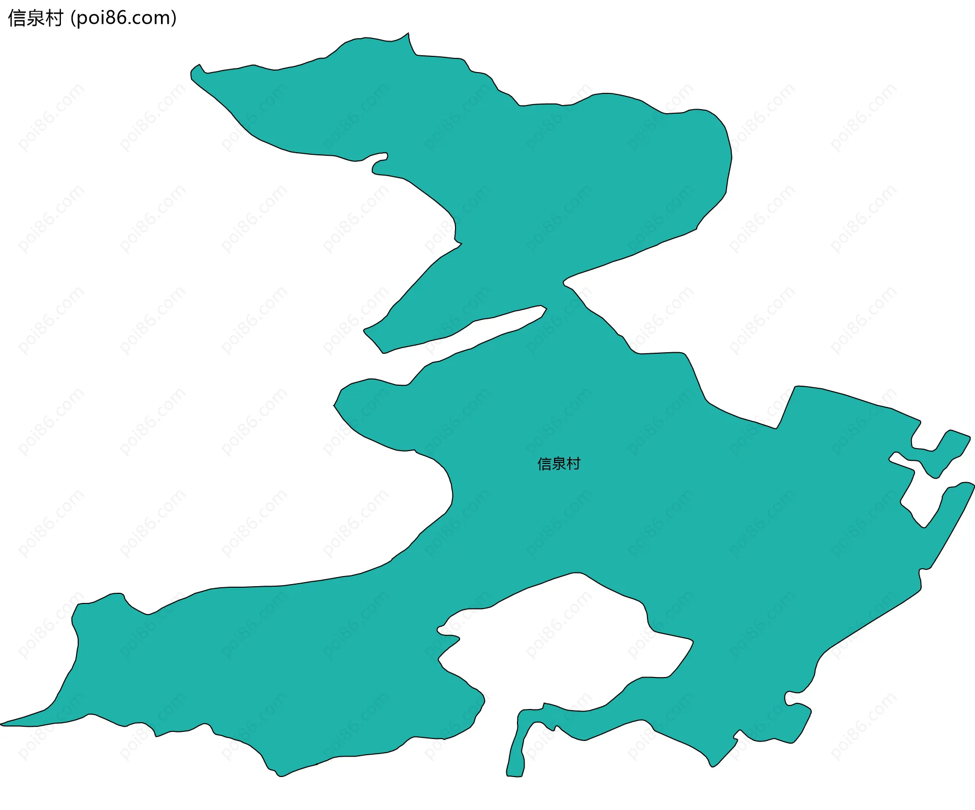 信泉村边界地图