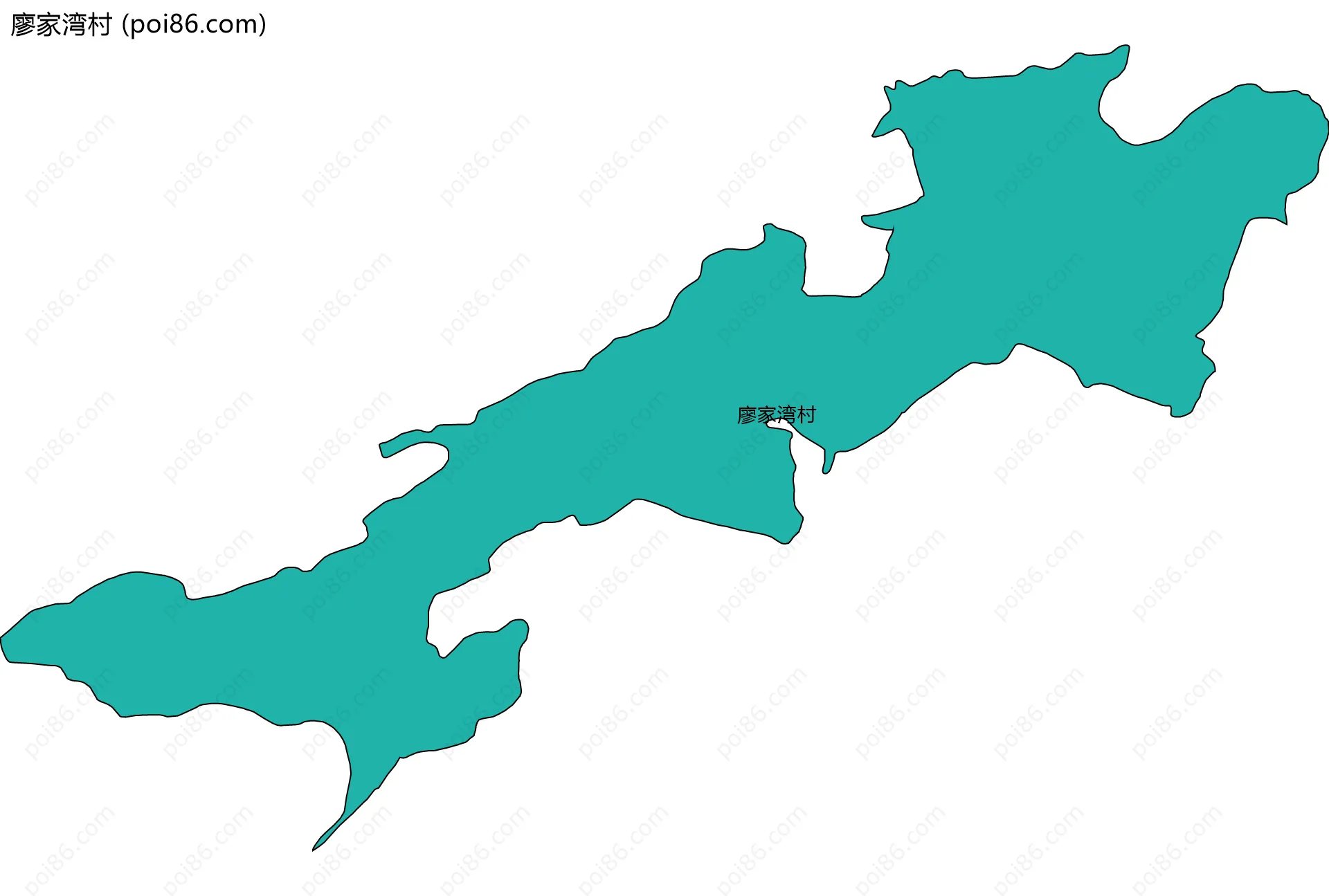 廖家湾村边界地图