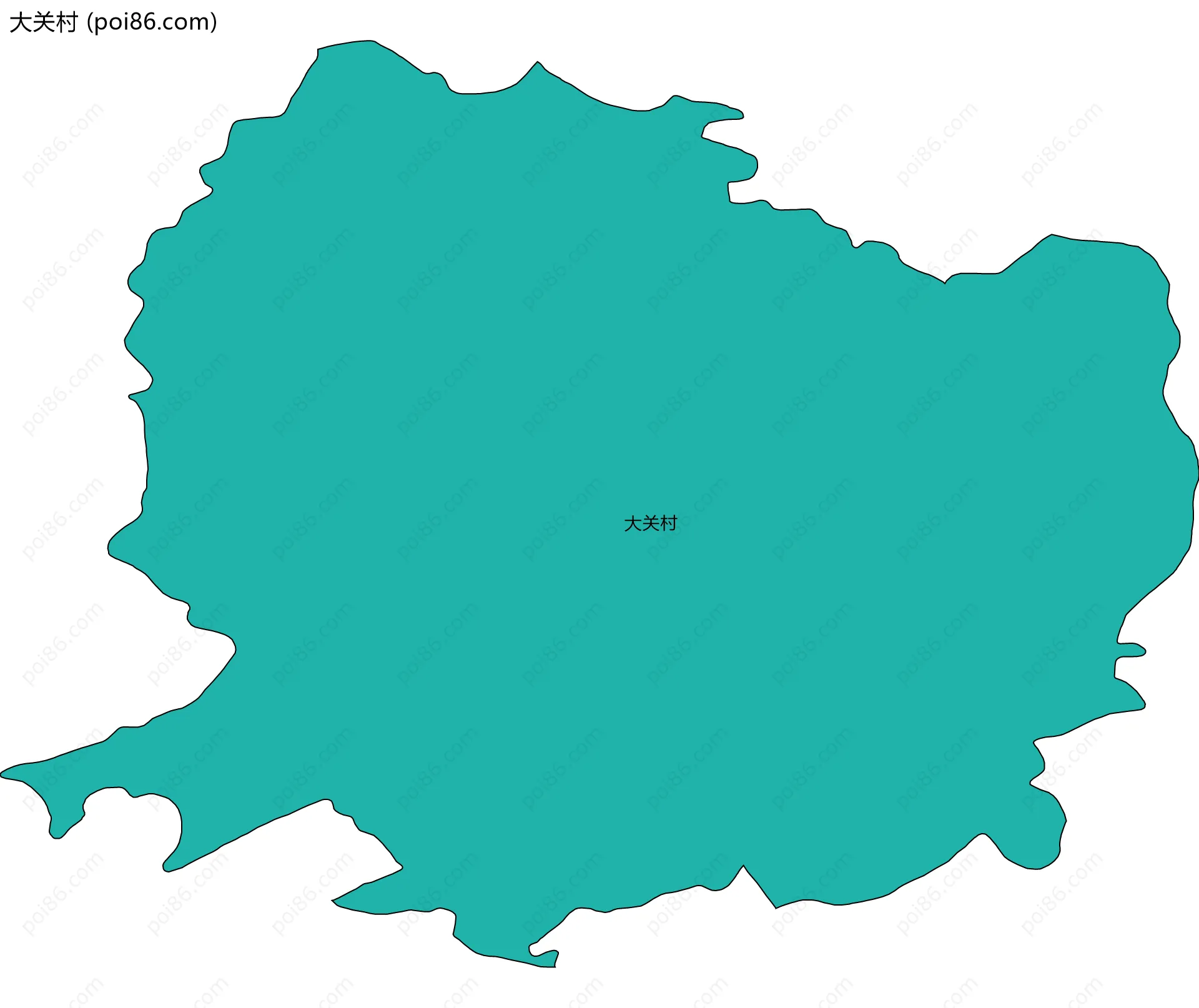 大关村边界地图