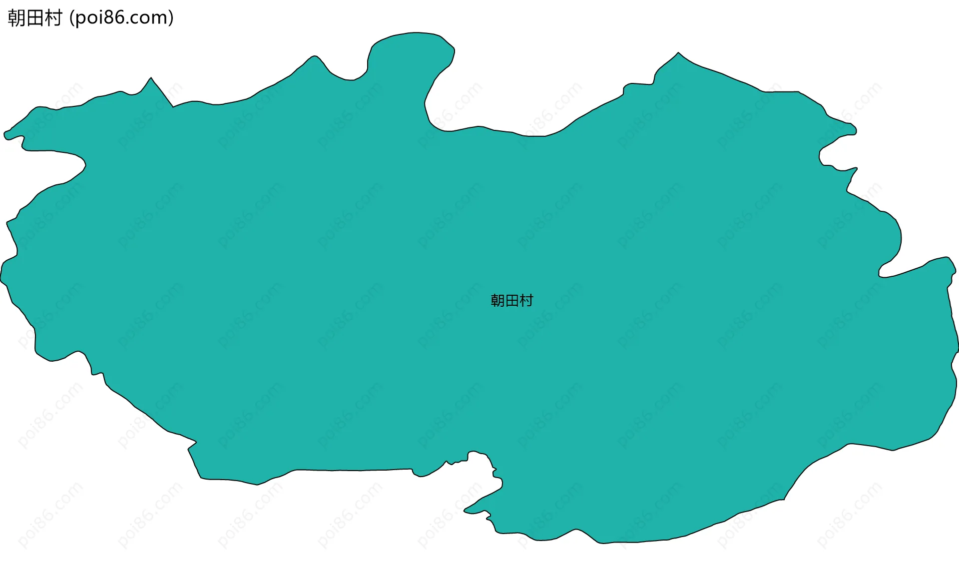 朝田村边界地图