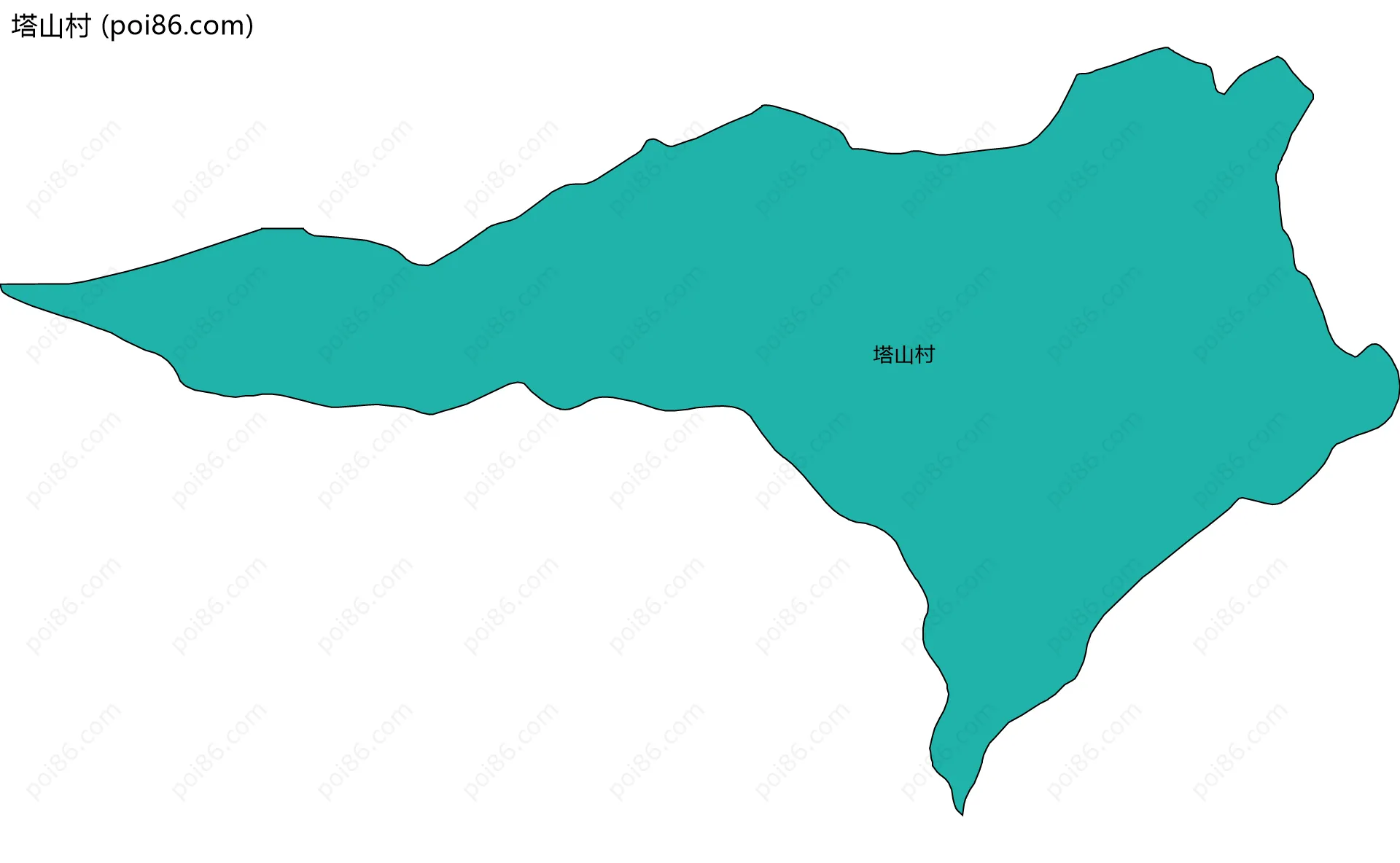 塔山村边界地图