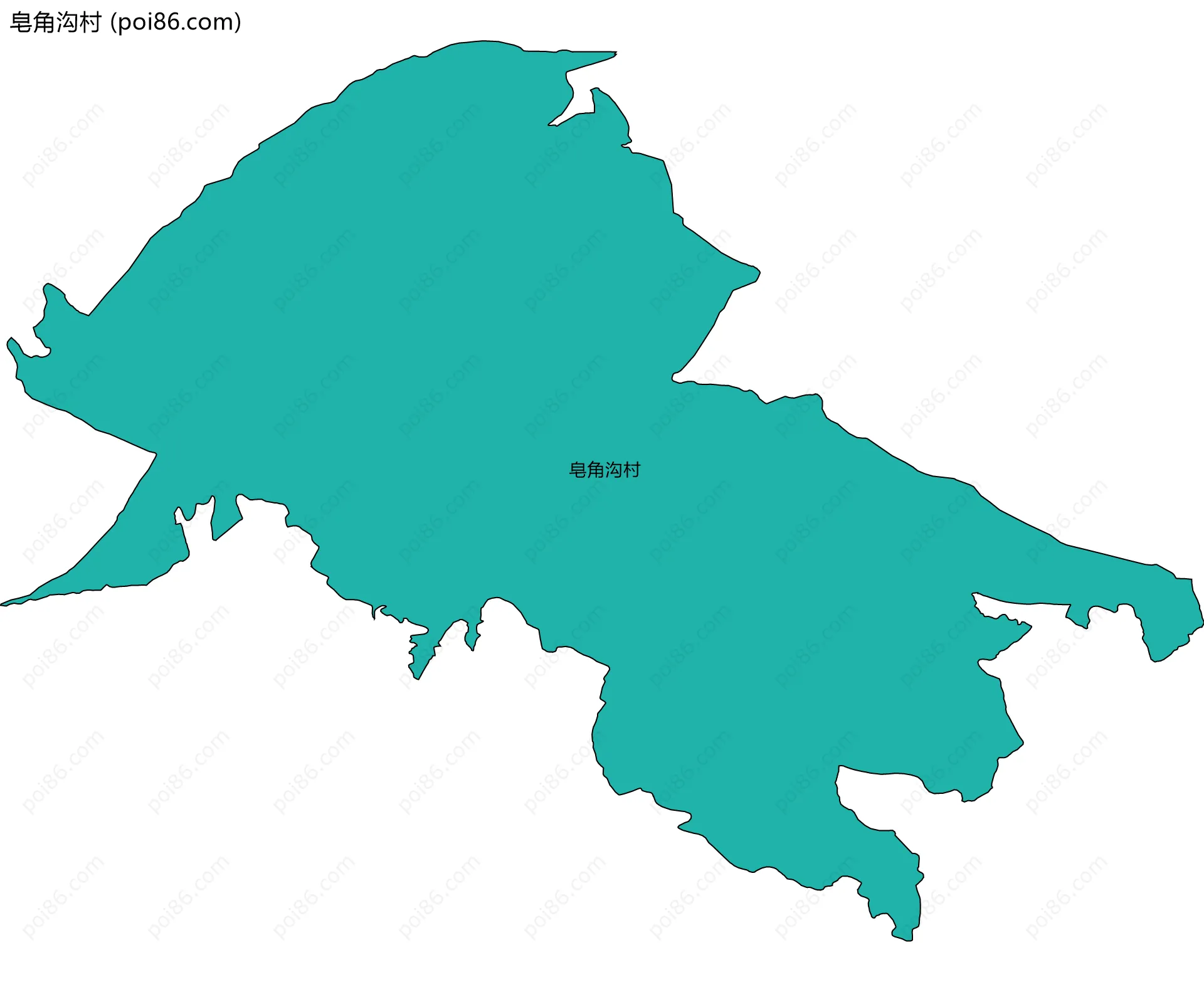皂角沟村边界地图