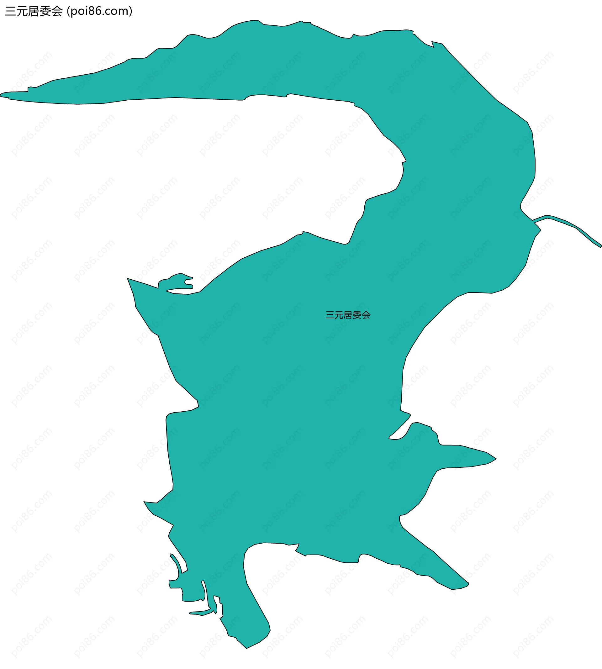 三元居委会边界地图