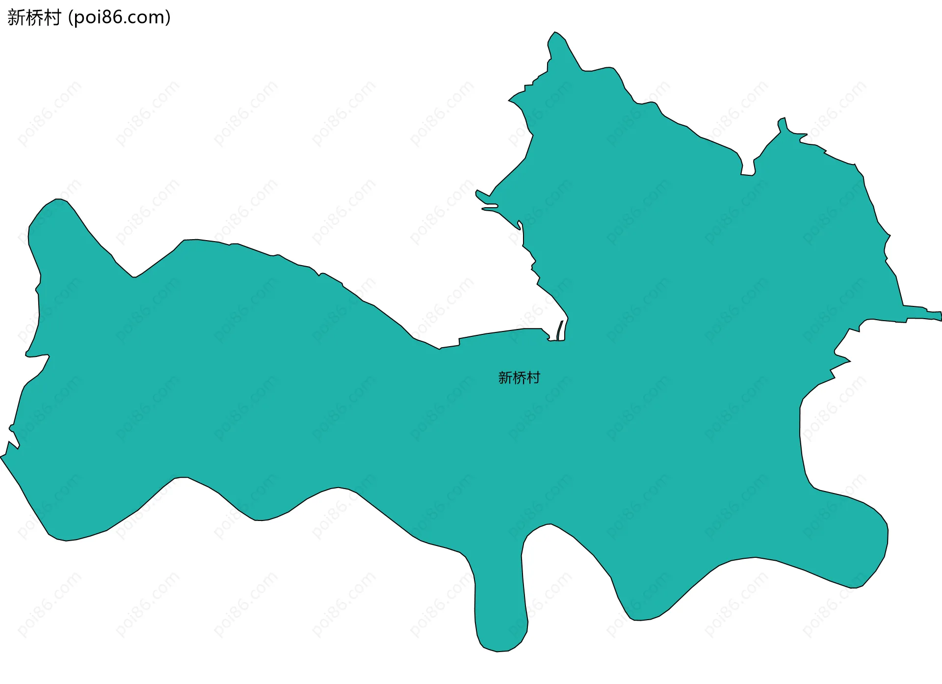 新桥村边界地图