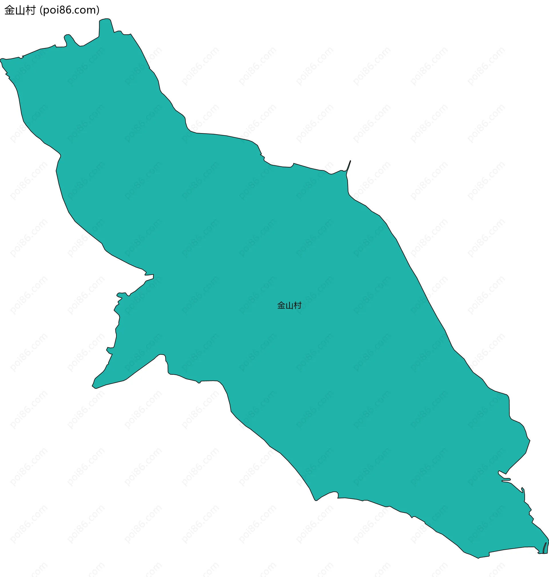 金山村边界地图