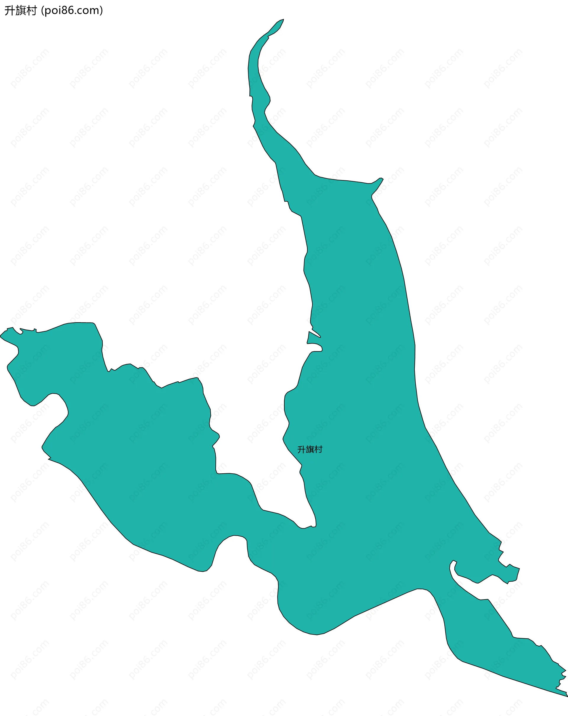 升旗村边界地图