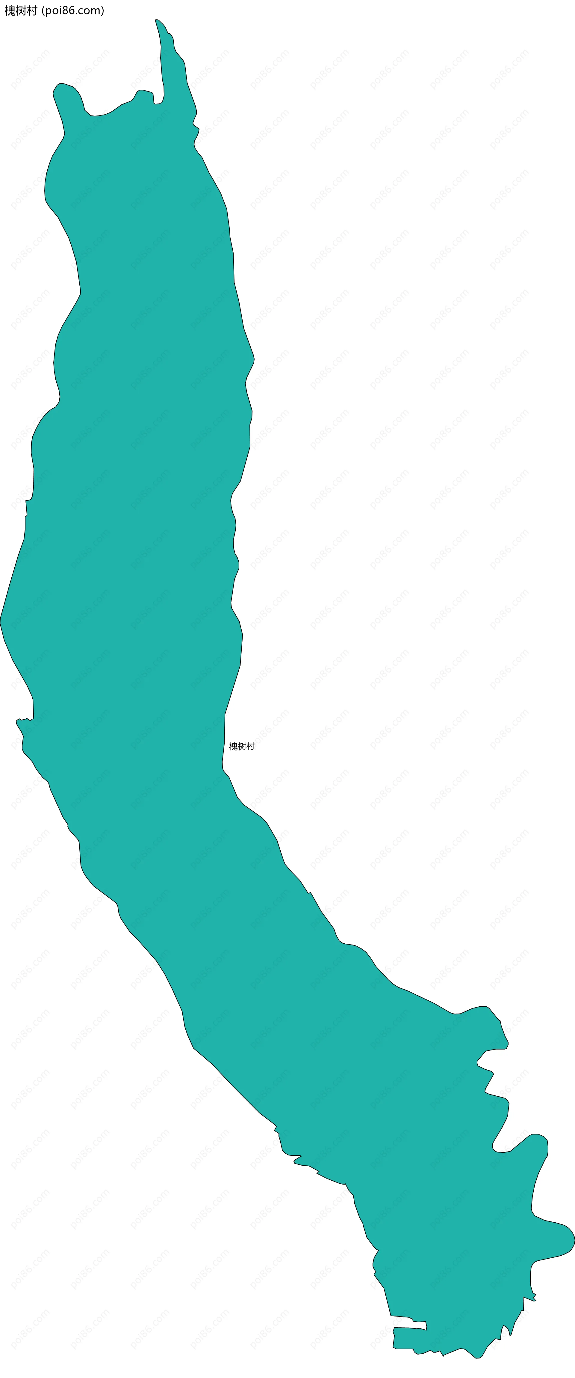 槐树村边界地图