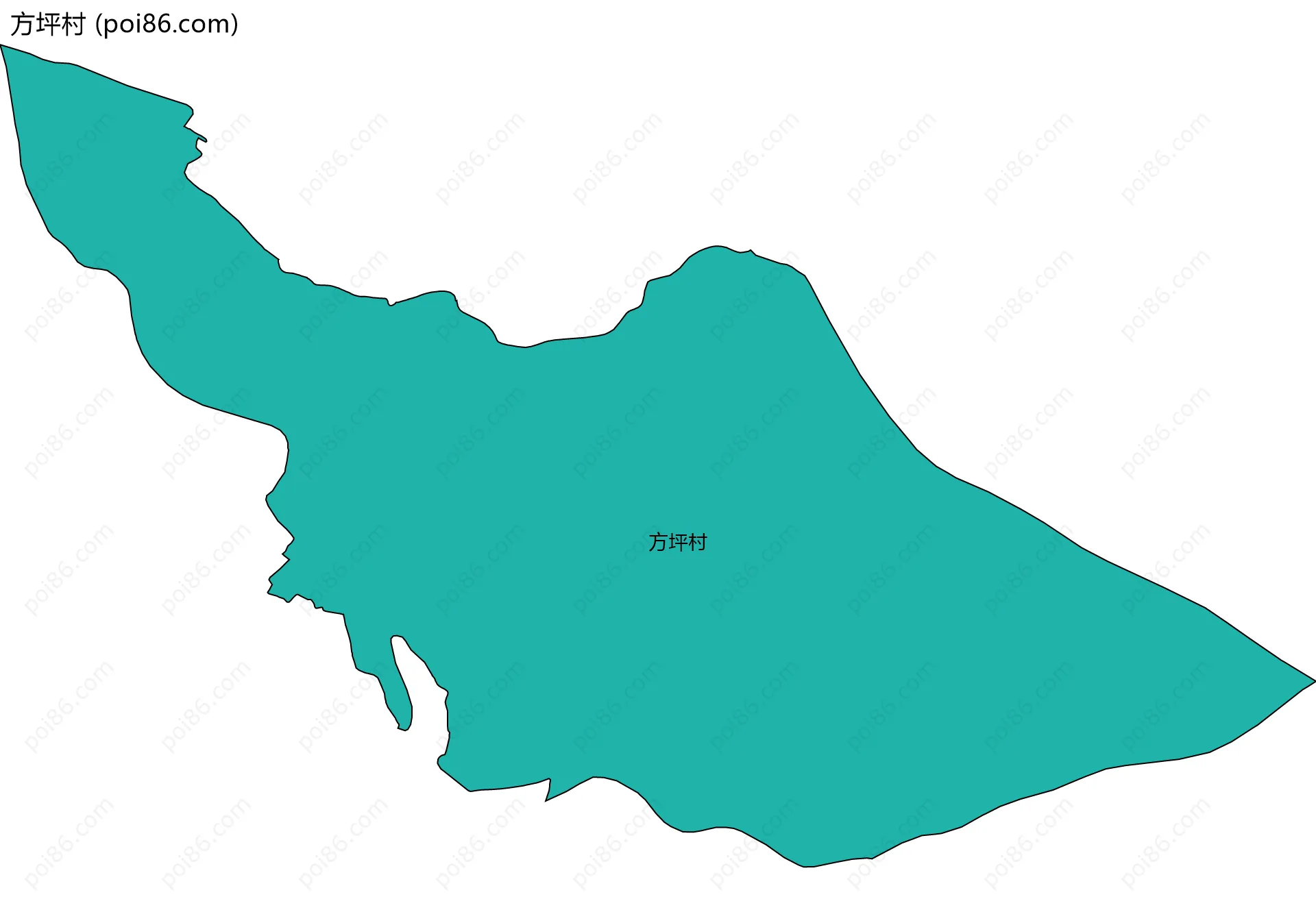 方坪村边界地图