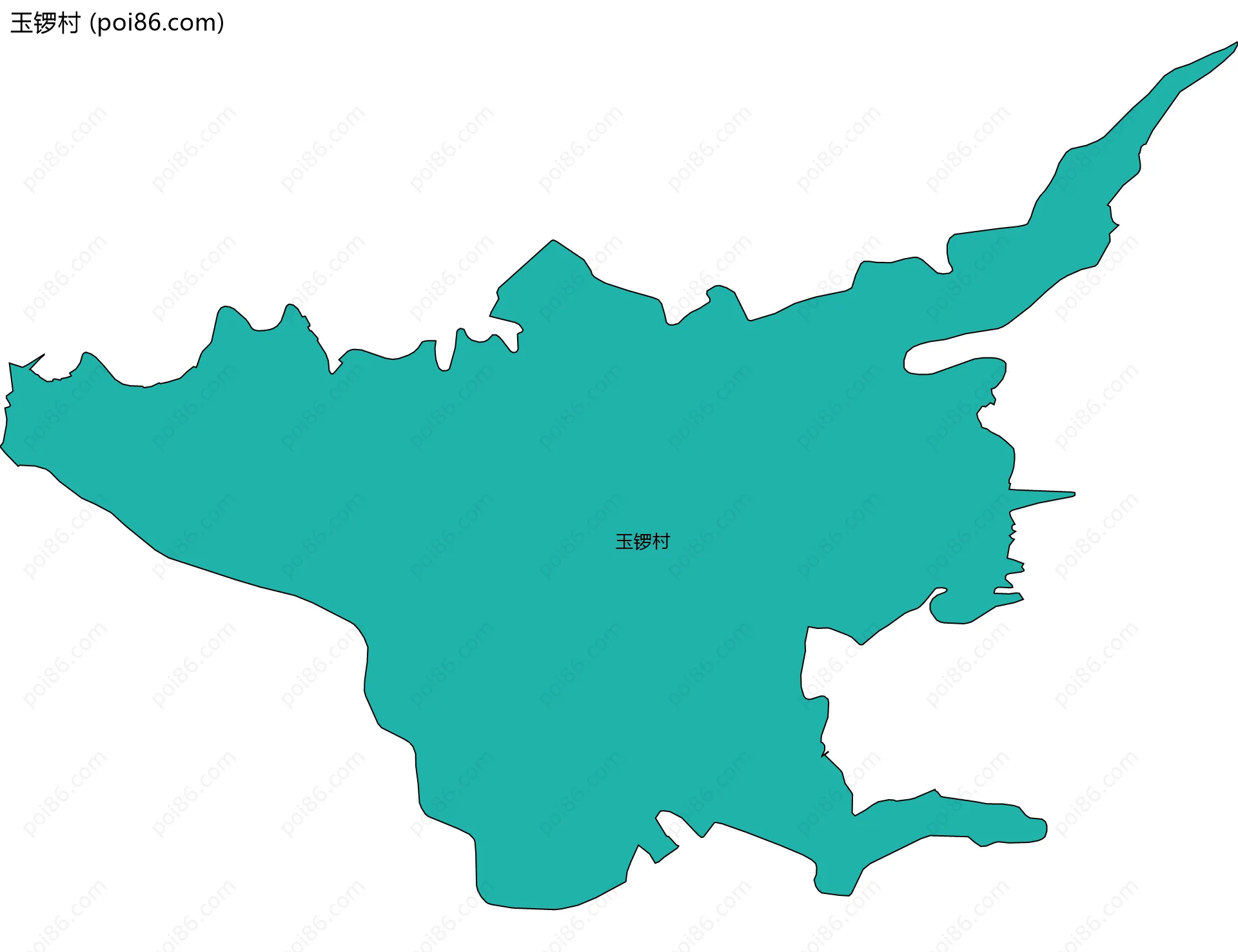 玉锣村边界地图