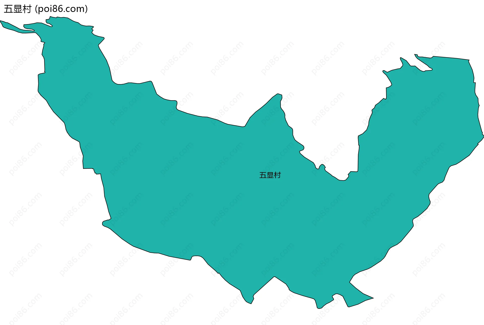 五显村边界地图