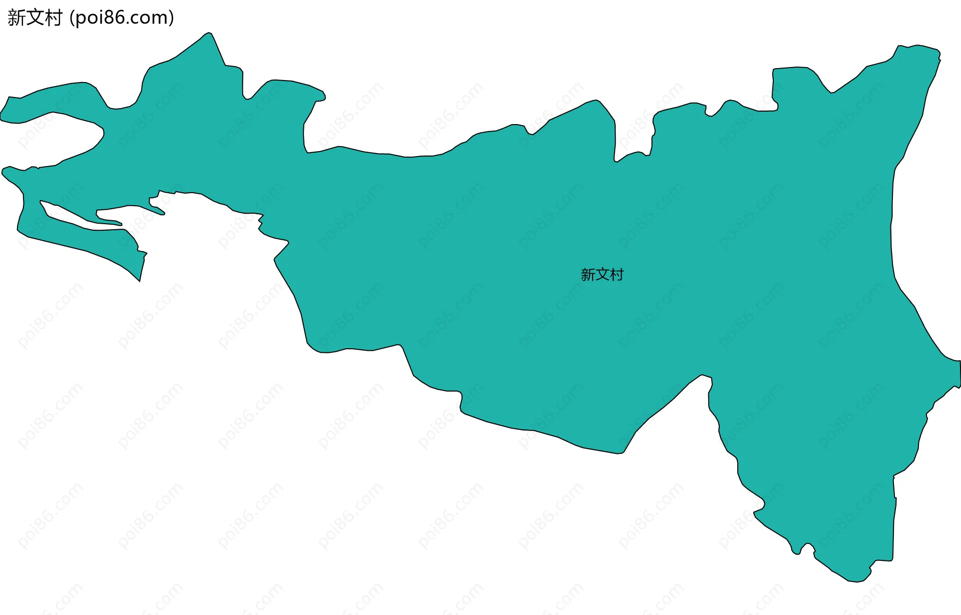 新文村边界地图