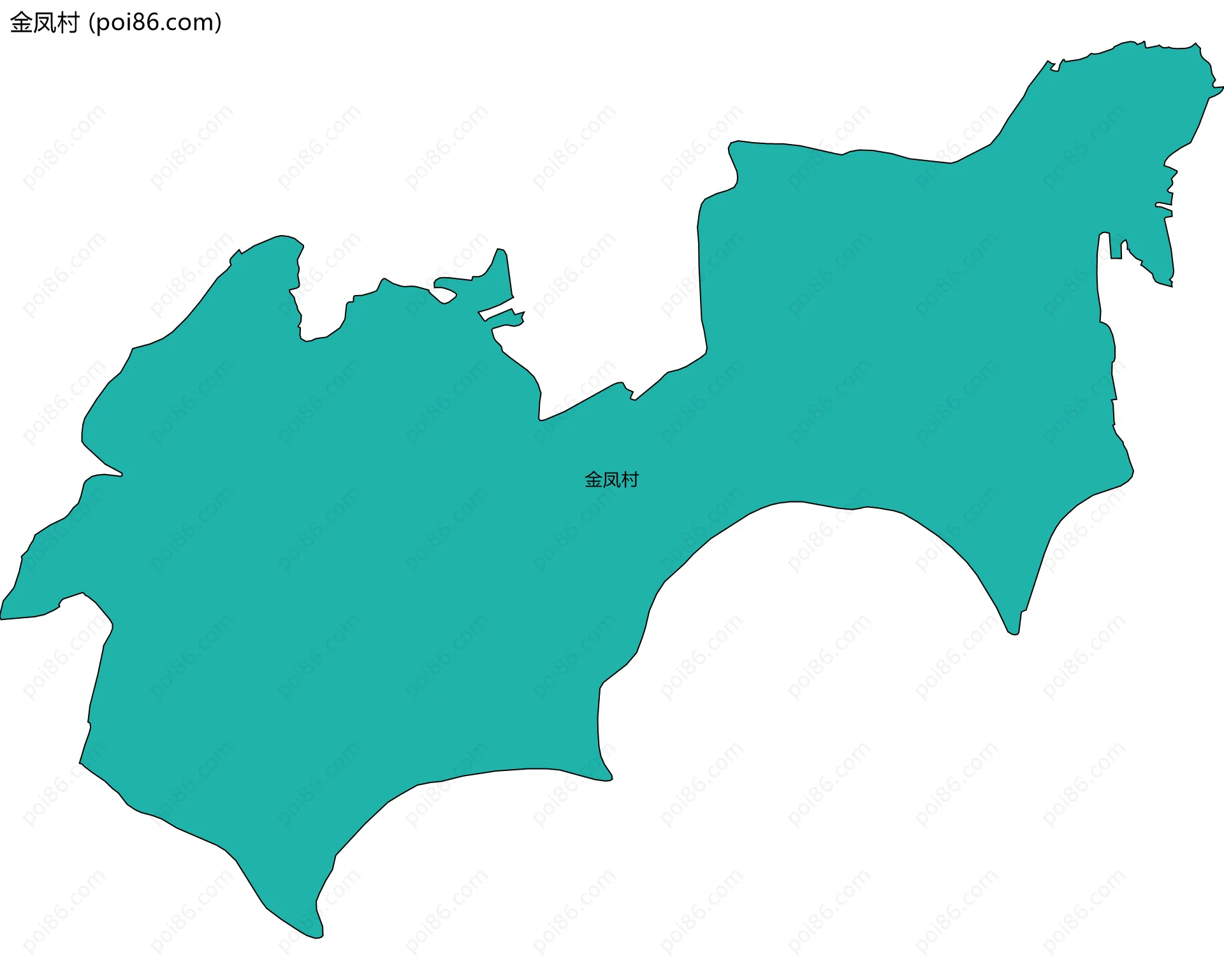 金凤村边界地图