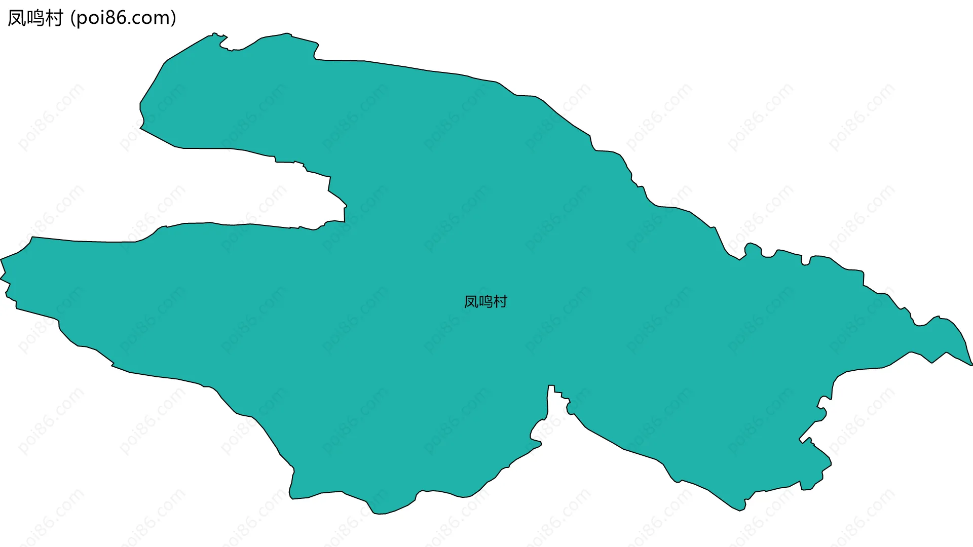 凤鸣村边界地图