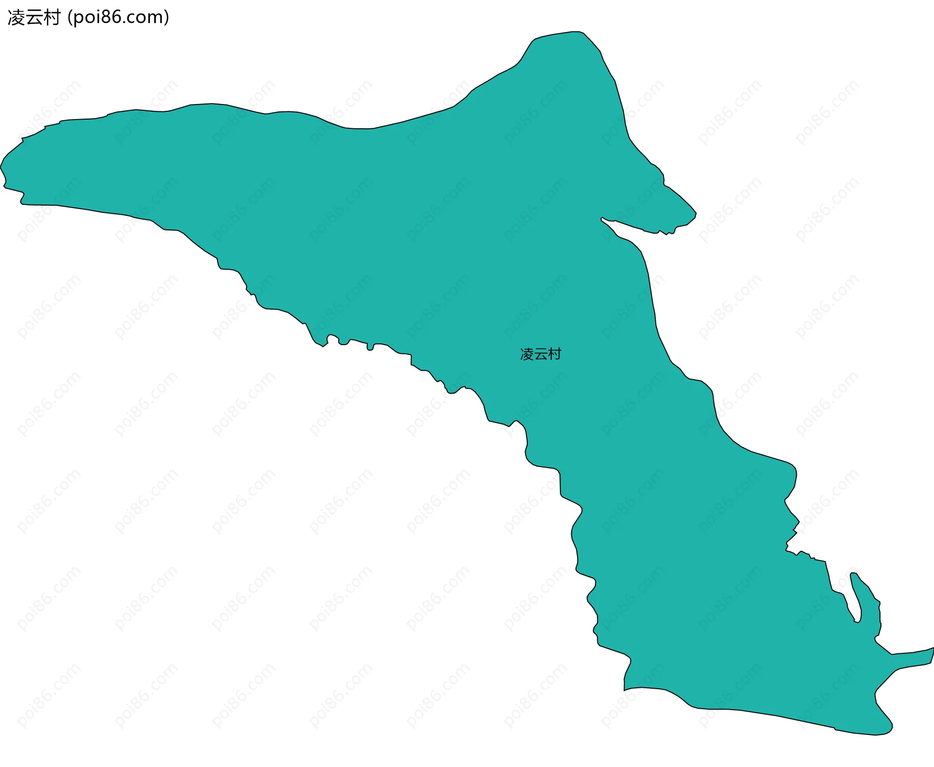 凌云村边界地图