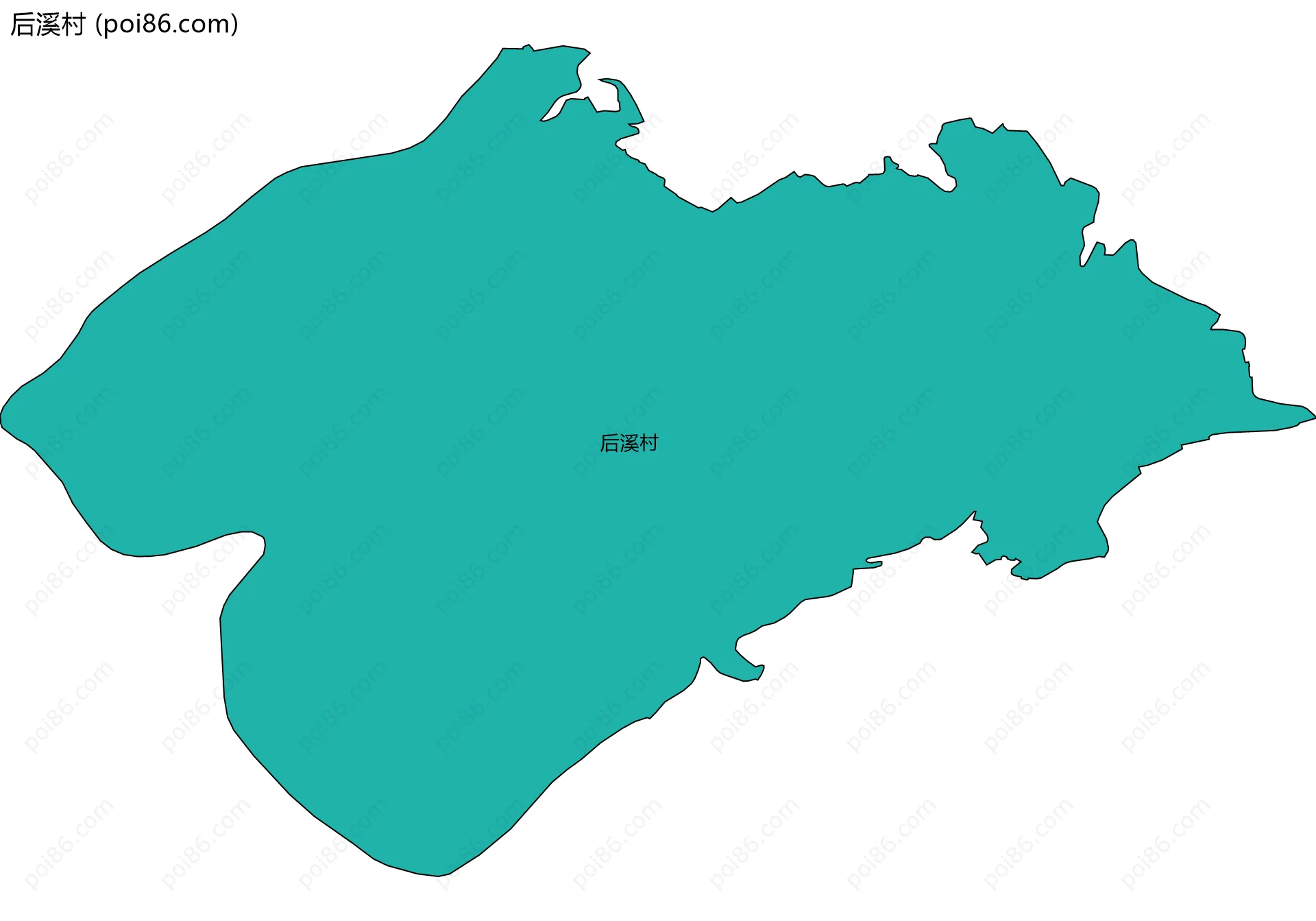 后溪村边界地图